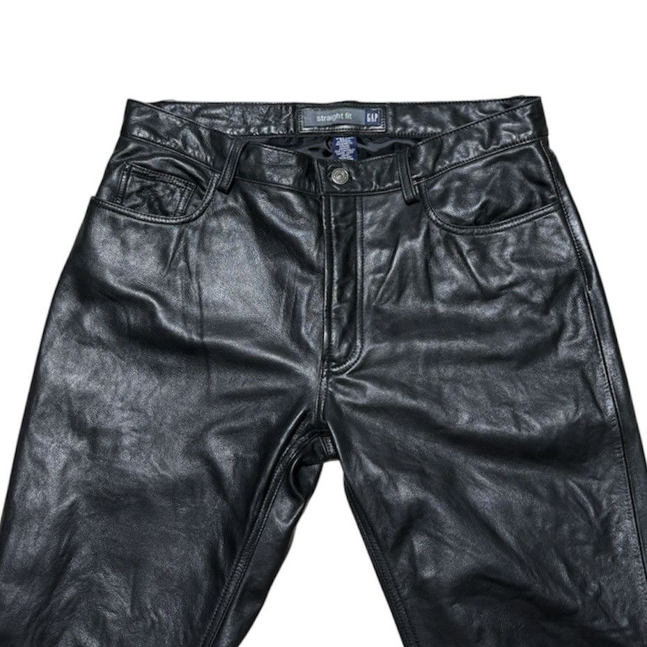 Gap AW2001 GAP LEATHER PANTS Size US 34 / EU 50 - 2 Thumbnail