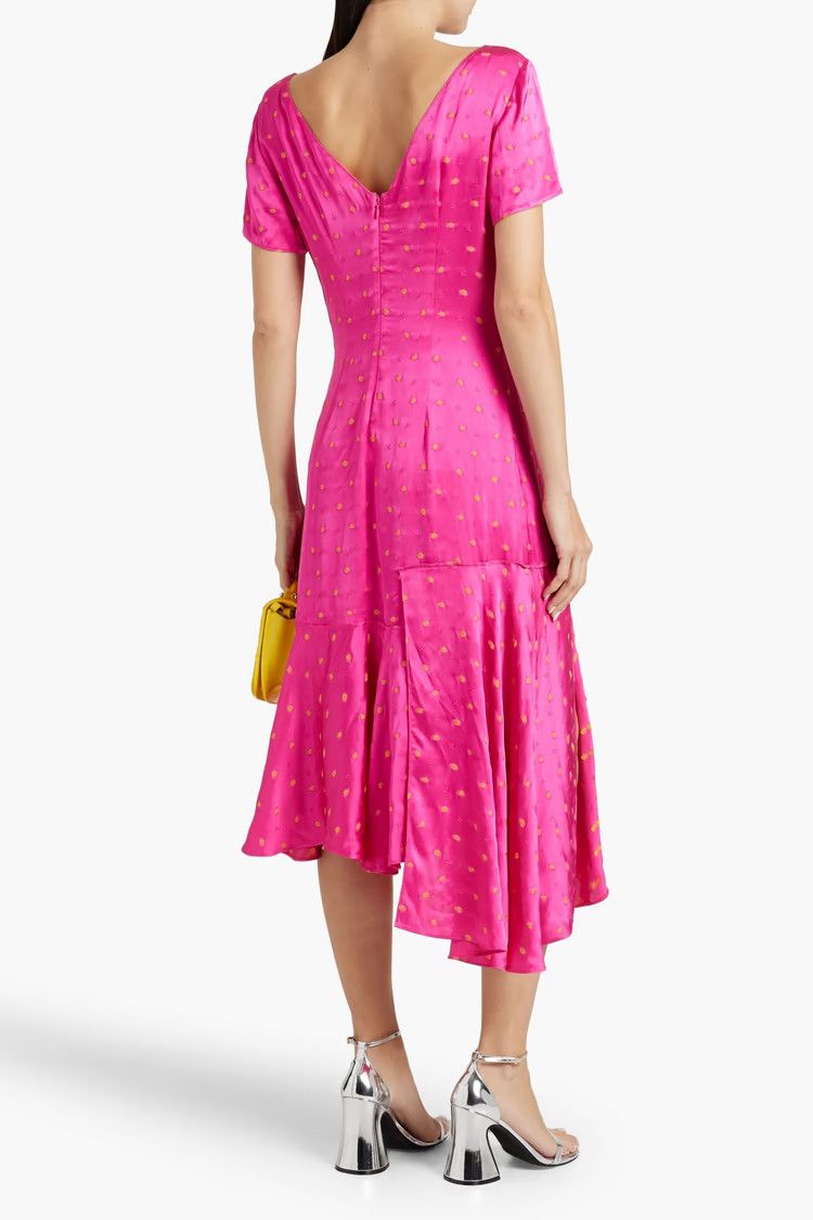 Marni o1y1025 Midi Dress in Fuchsia/Yellow Size M / US 6-8 / IT 42-44 - 3 Thumbnail