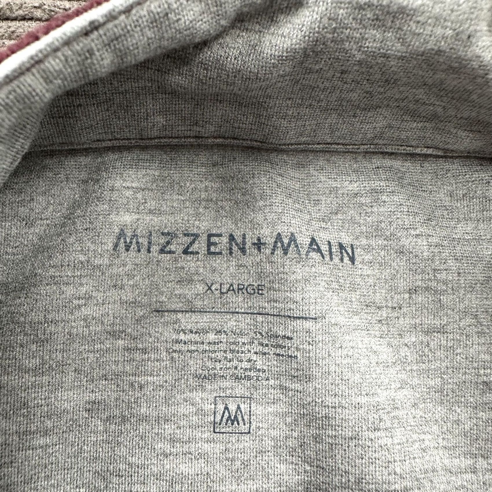 Mizzen+Main Mizzen + Main 1/4 Zip Sweater Men XL Burgundy Red Rayon Long Sleeve Solid Logo Zipper Casual Travel Golf Hiking Walking Size US XL / EU 56 / 4 - 3 Thumbnail