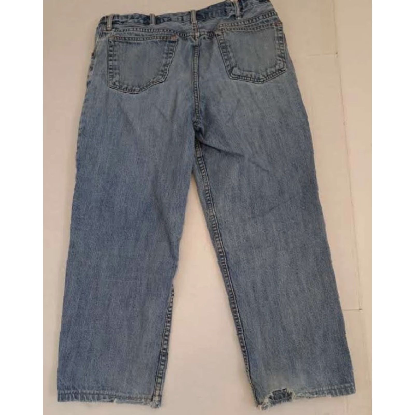 Lands' End VINTAGE Lands' End Jeans Denim Blue 35 Mens Regular 30 Inseam 5-Pocket Cotton Work Straight Pants Sized 35 Blue Size US 35 - 5 Thumbnail