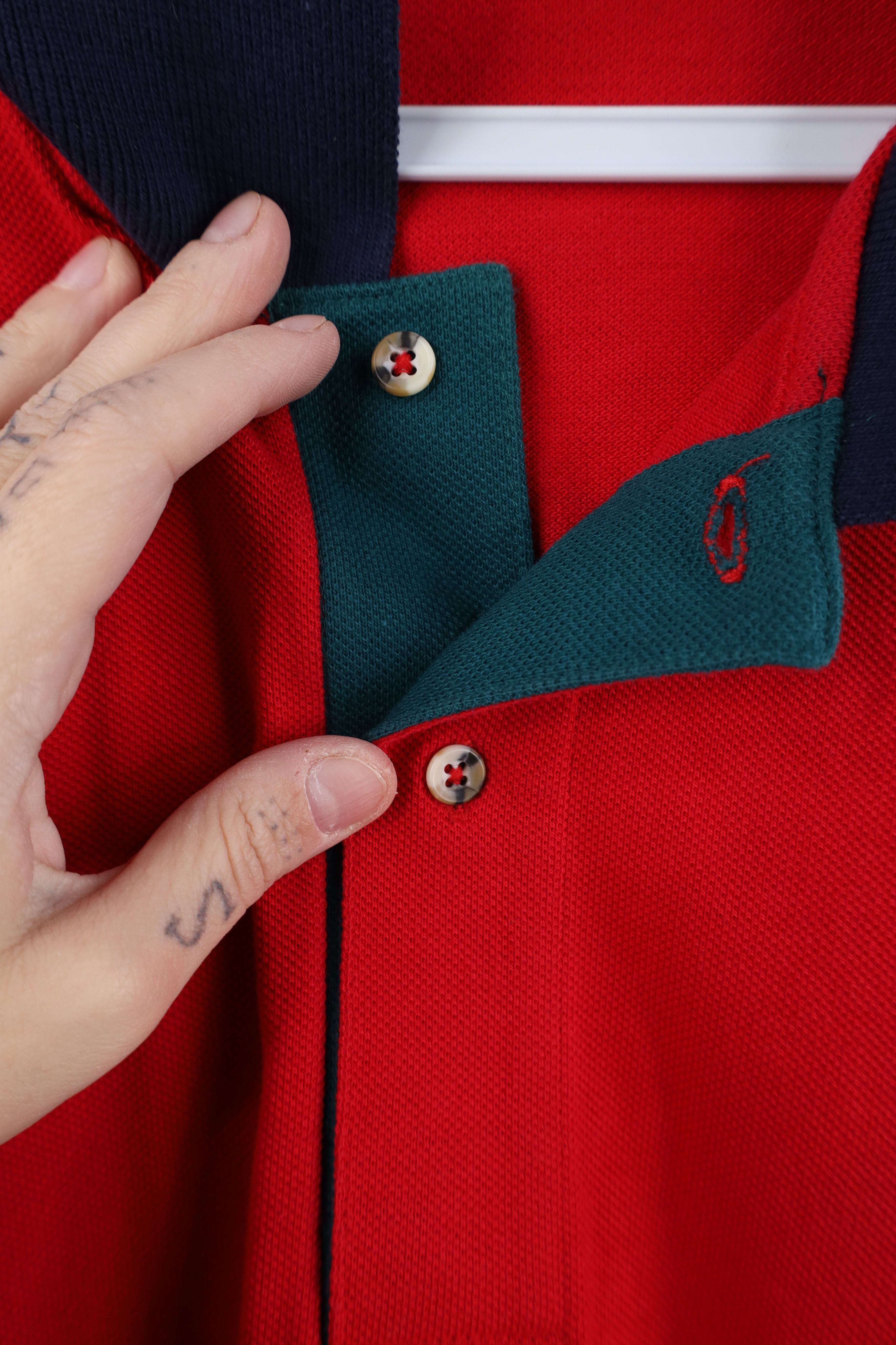 Vintage Vintage 90s Spell Out Almondina Brand Almonds Nuts Polo USA Size US L / EU 52-54 / 3 - 7 Thumbnail