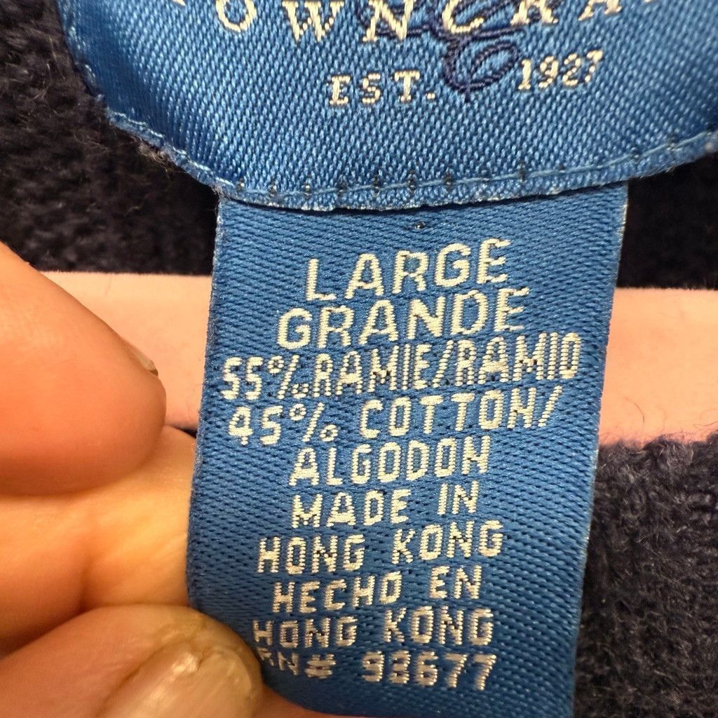 Towncraft Men's TOWNCRAFT Navy Blue Ribbed Crewneck Sweater L Size US L / EU 52-54 / 3 - 9 Thumbnail