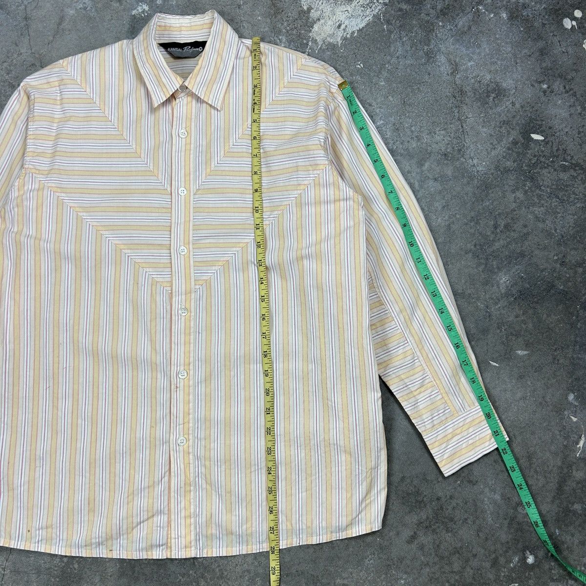 Japanese Brand × Kansai Yamamoto × Vintage 1990s Kansai Profumo - Geometric Lines Size US M / EU 48-50 / 2 - 9 Thumbnail