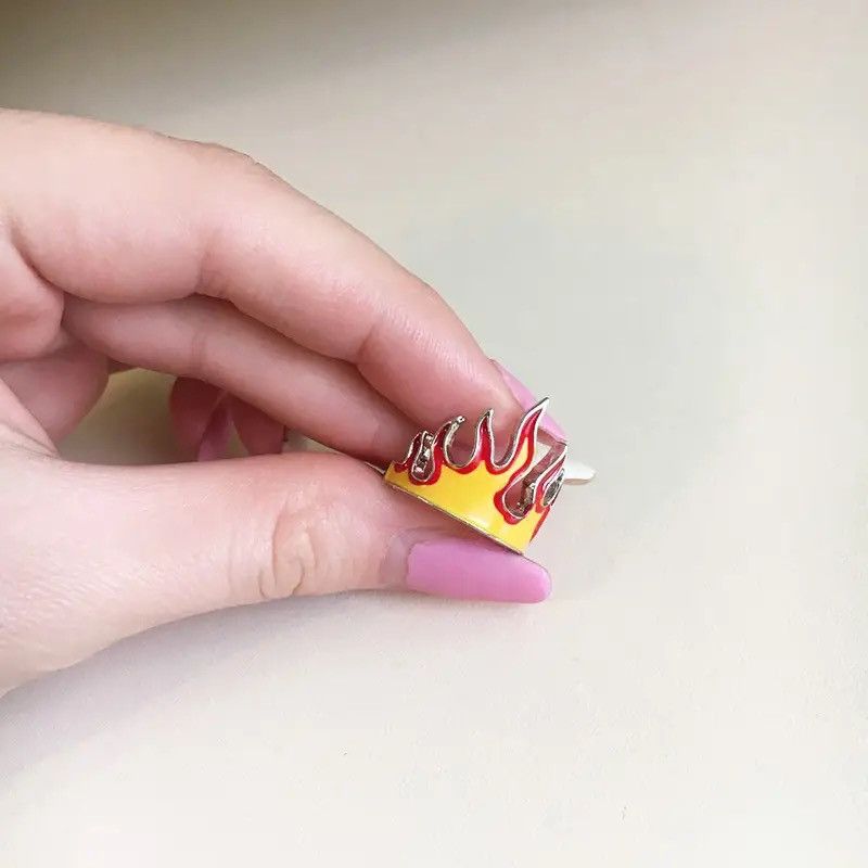 Japanese Brand × Vintage Goth Punk Flame Ring Size ONE SIZE - 5 Thumbnail