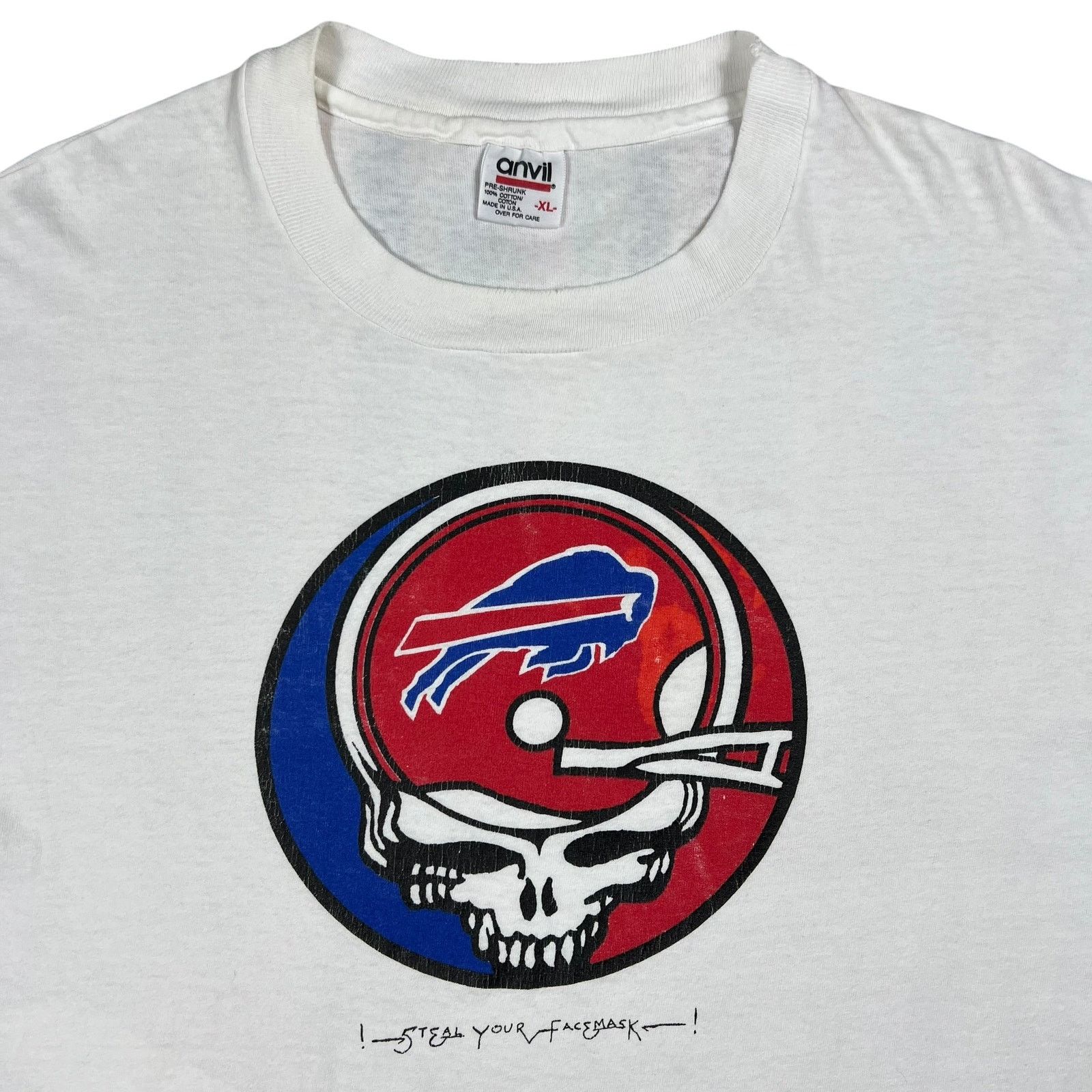 Anvil × Band Tees × Grateful Dead 90s Grateful Dead Buffalo Bills Steal Your Facemask band tee Size US XL / EU 56 / 4 - 2 Thumbnail
