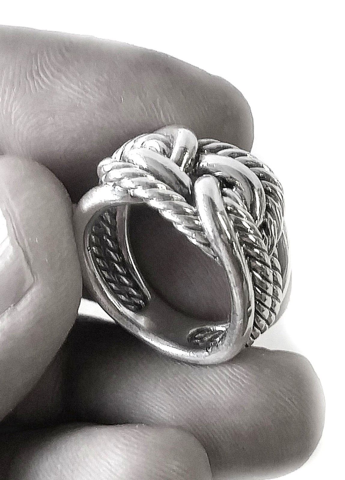 Other Men's Silver Ring, Celtic knot wire ring for men 12mm wide Size ONE SIZE - 3 Thumbnail