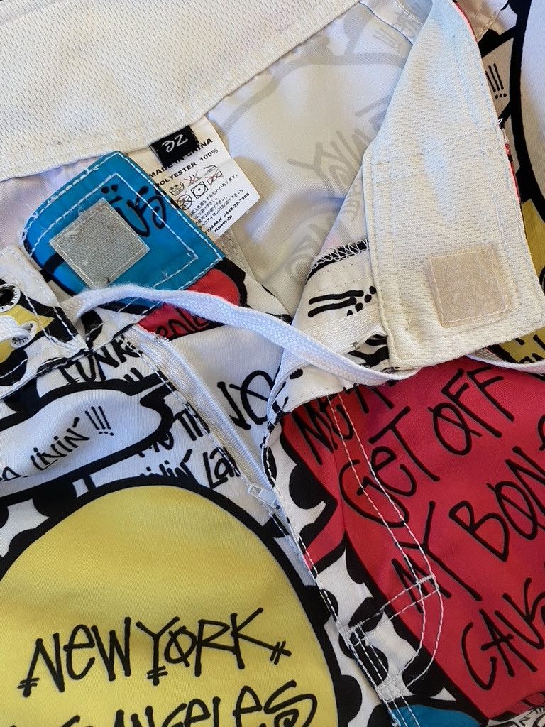 Stussy 00s Stussy Pop Art Speech Bubble Comic Pattern Style Shorts Size US 32 / EU 48 - 6 Thumbnail