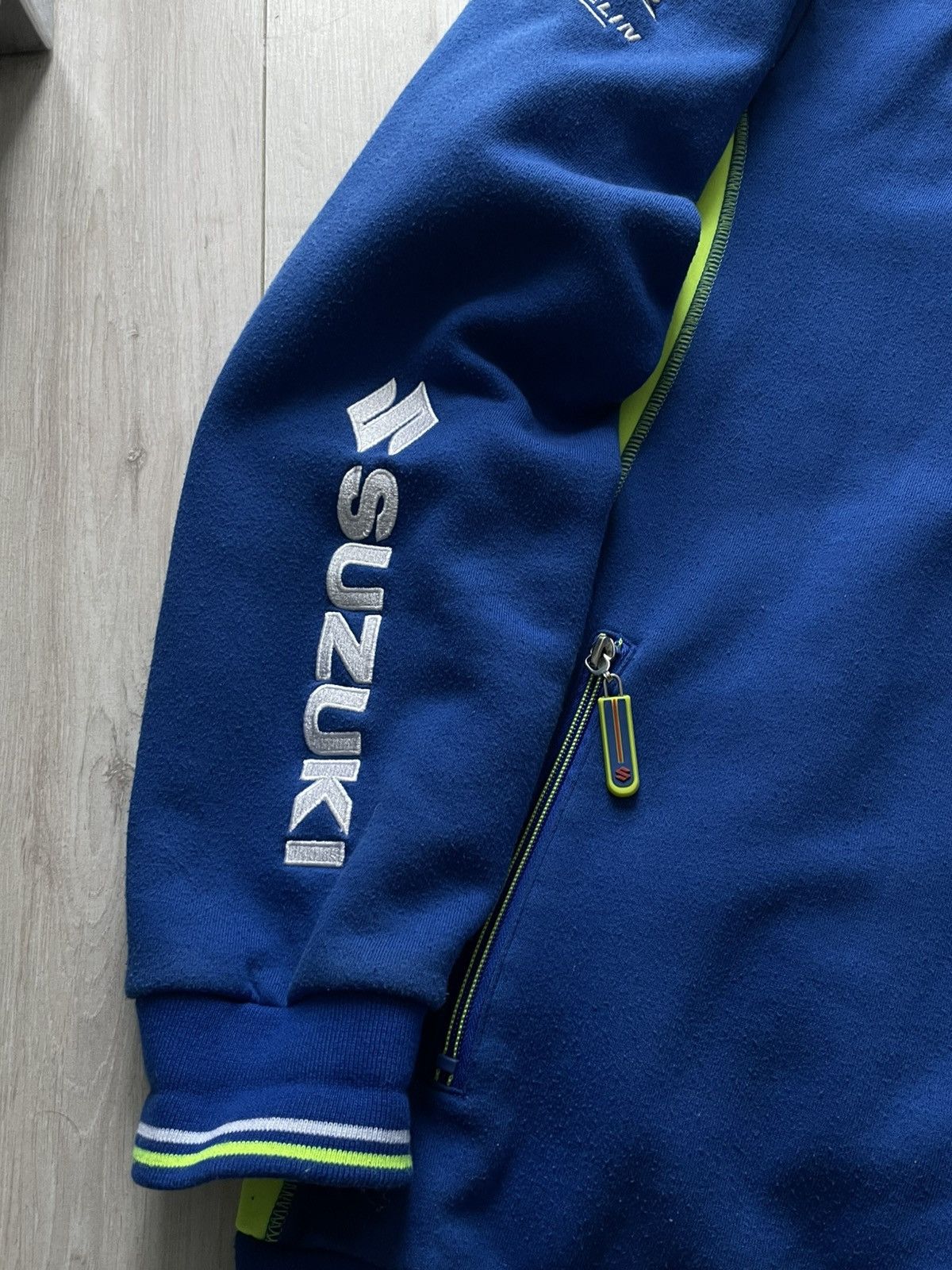 Other Vintage Y2K Suzuki Racing Zip Hoodie Michelin 00’s Blue RARE Size US XL / EU 56 / 4 - 5 Thumbnail