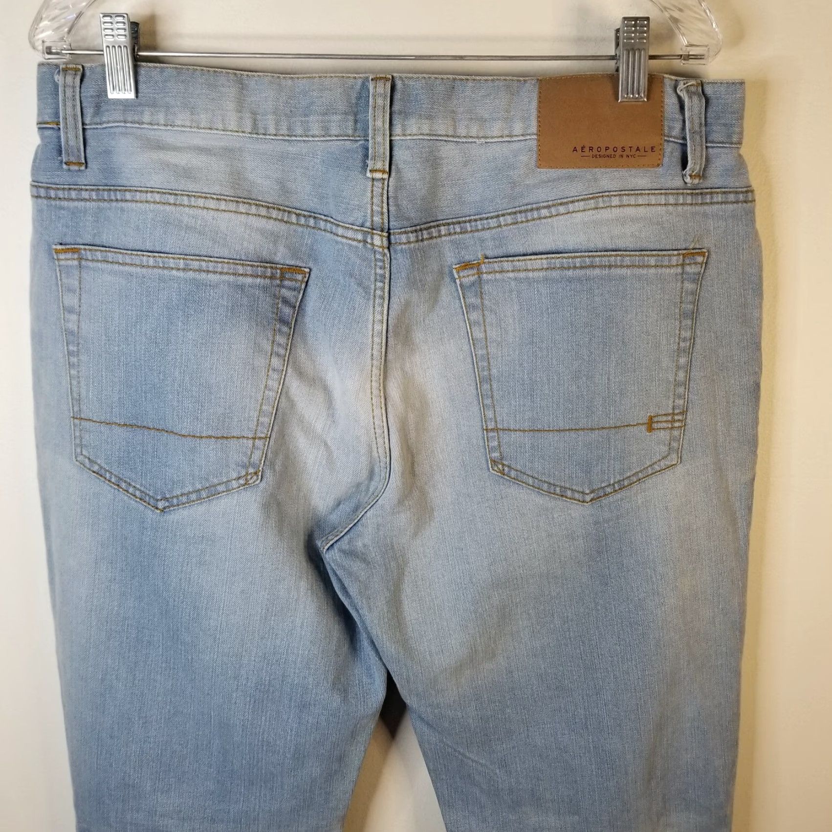 Vintage VINTAGE Aeropostale Womens Jeans Skinny Light Wash Blue Size 34 Womens Size 34" / US 12 / IT 48 - 5 Thumbnail