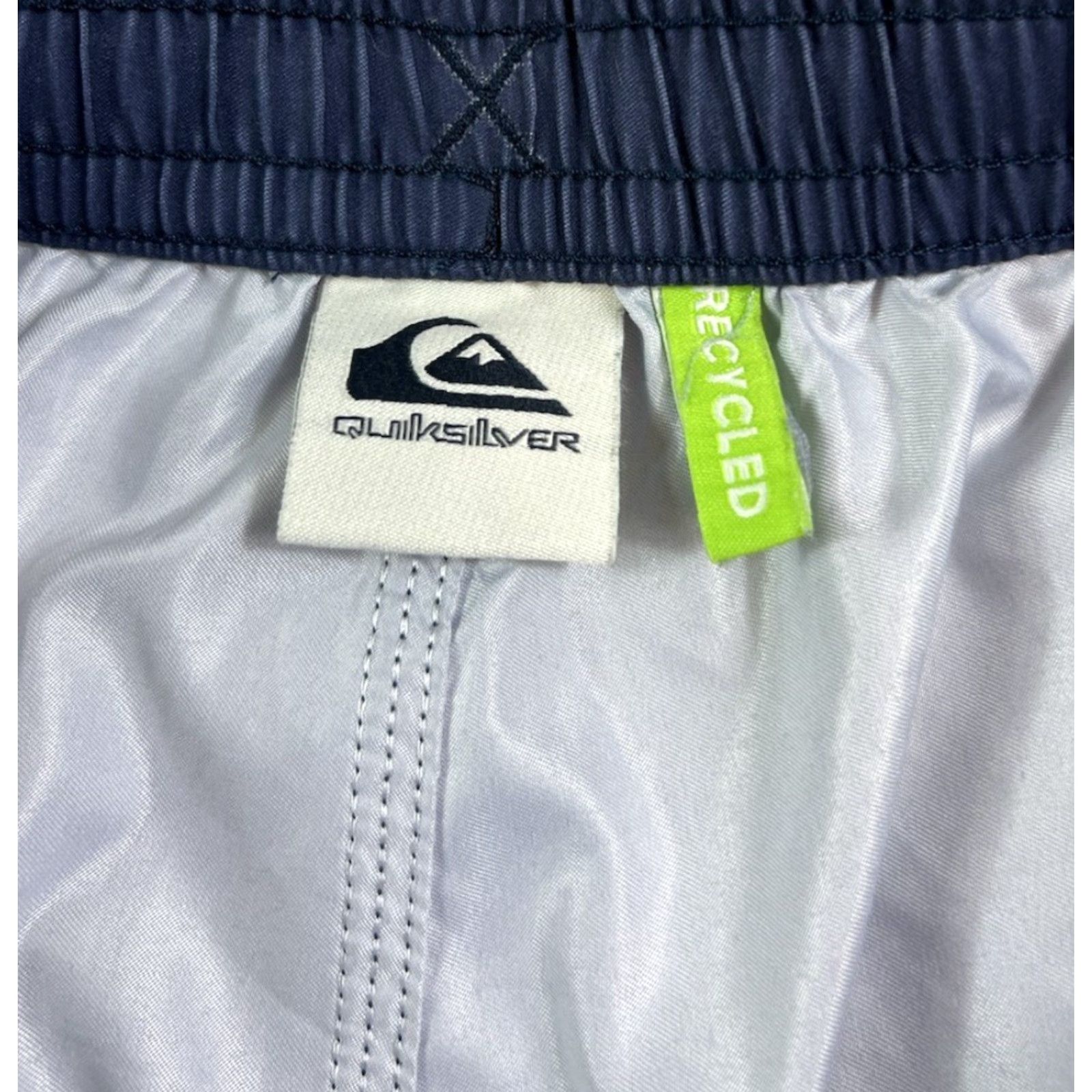 Quiksilver Quiksilver Mens Board Shorts Bottom M Blue Floral Swim Beach Hawaiian Drawstring Stretch Size US 31 - 6 Thumbnail