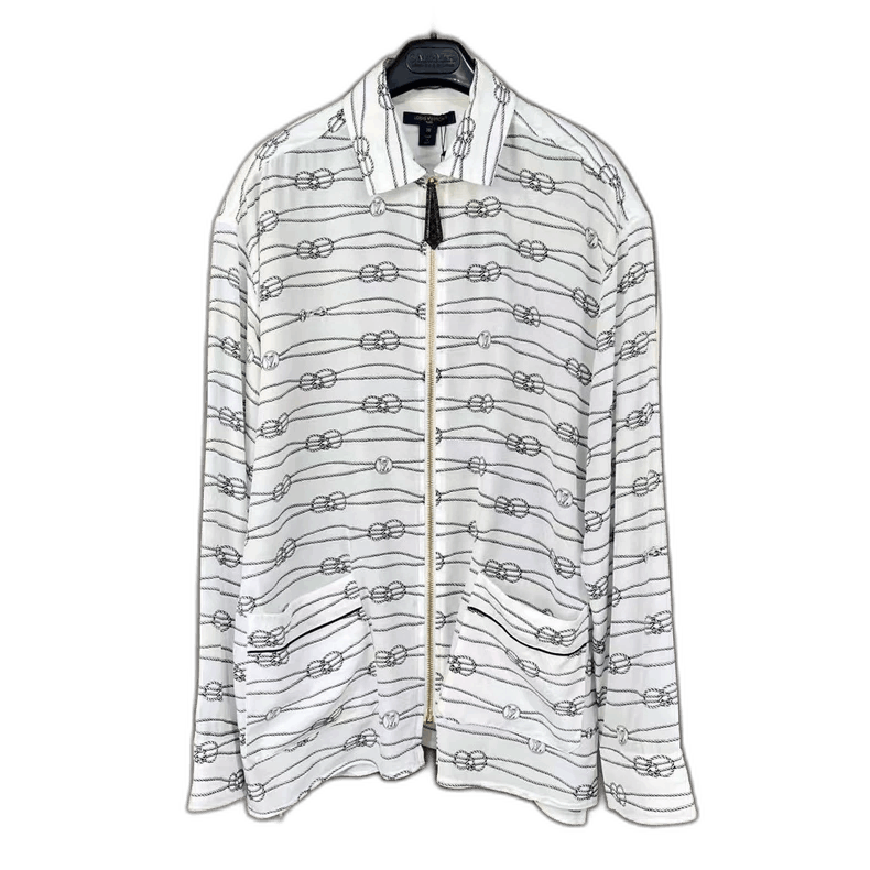 Louis Vuitton Louis Vuitton Chain Zip Silk Jacket-yf Size US M / EU 48-50 / 2 - 1 Thumbnail