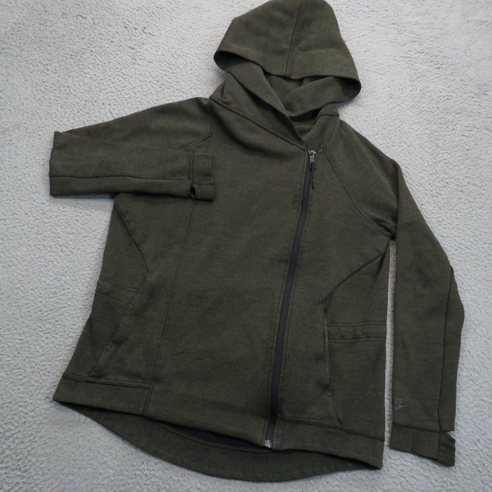 Nike Nike Hoodie Womens M Green Tech Fleece Cape Full Zip Sweatshirt Sportswear Size M / US 6-8 / IT 42-44 - 3 Thumbnail
