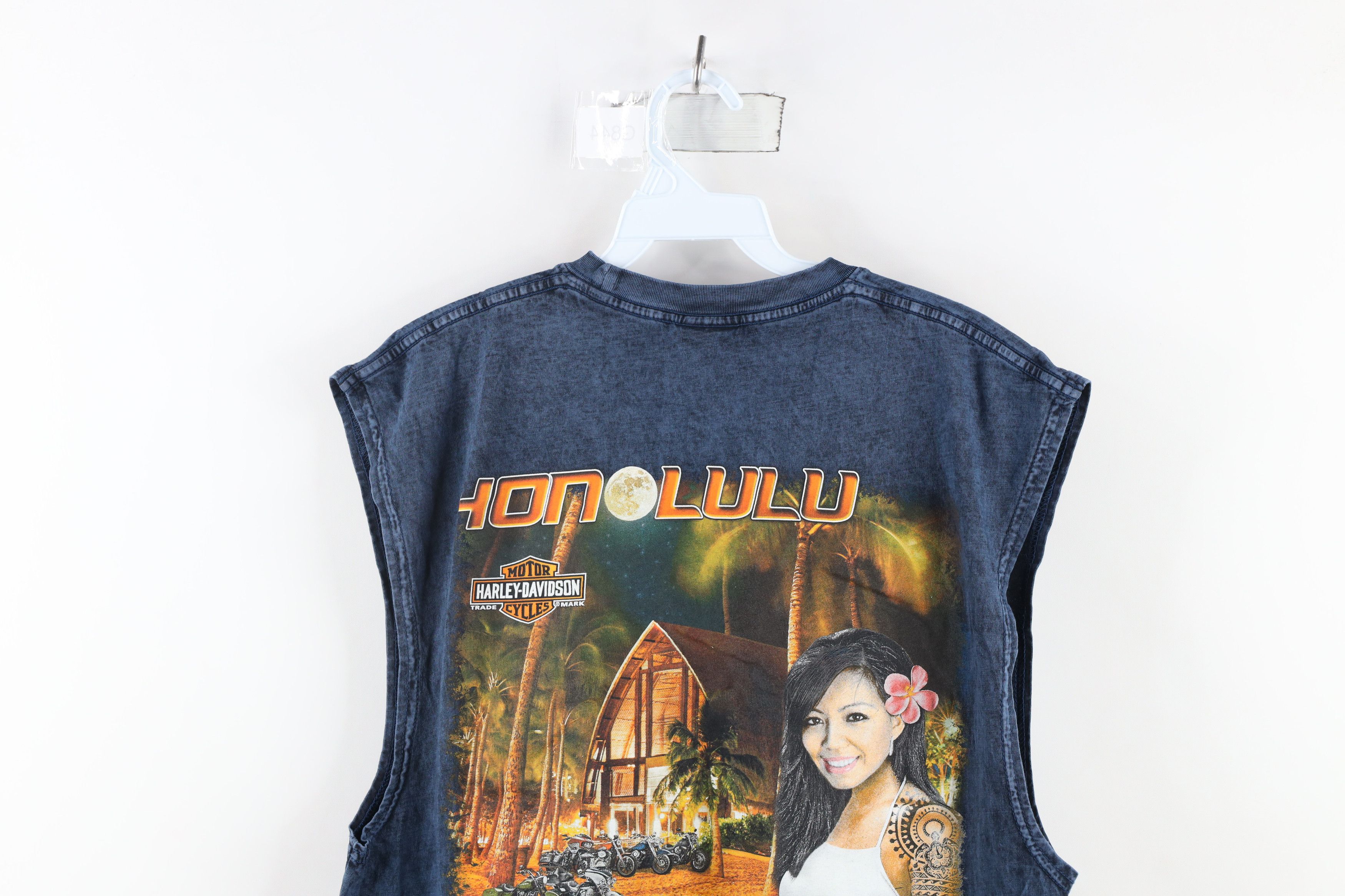 Harley Davidson × Vintage Harley Davidson Hawaii Acid Wash Sleeveless Dress T-Shirt Size L / US 10 / IT 46 - 11 Thumbnail