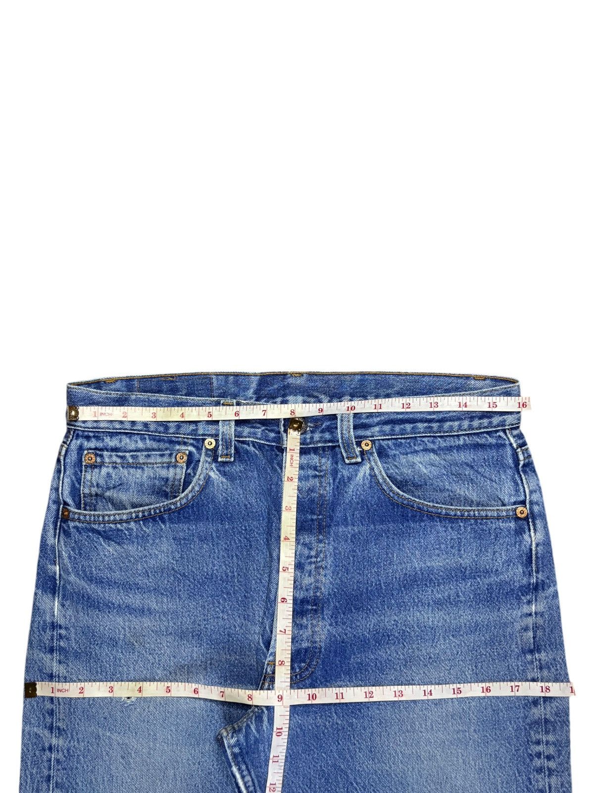 Levi's Vintage 90s Levis 501xx Mud Wash Distress Loose Jeans Size US 32 / EU 48 - 11 Thumbnail