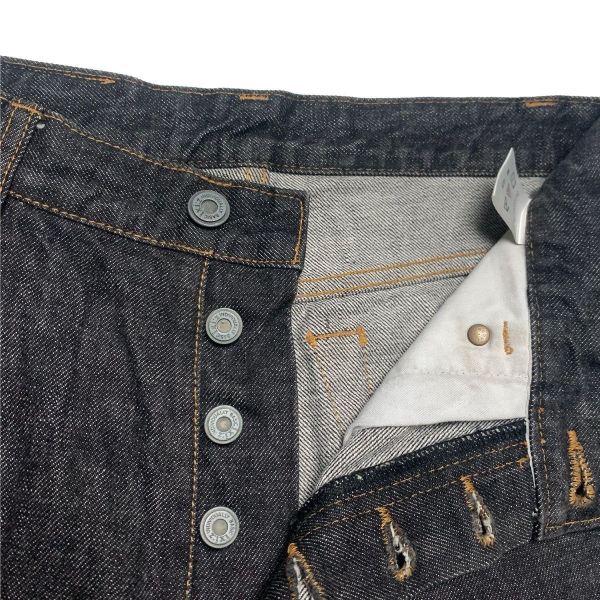 Japanese Brand Ikiz Japanese Denim Dark Indigo Distressed Straight Fit W29 Size US 29 - 3 Thumbnail