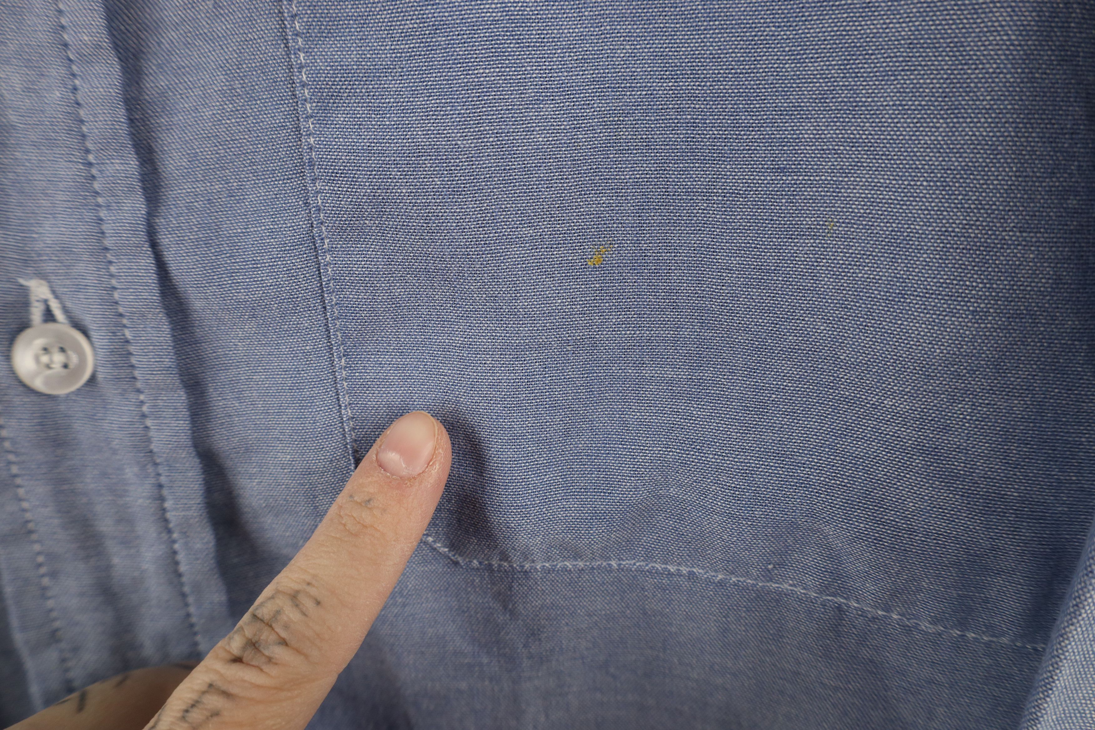 Vintage Vintage 90s Streetwear Chambray Workwear Button Shirt Blue Size US L / EU 52-54 / 3 - 4 Thumbnail