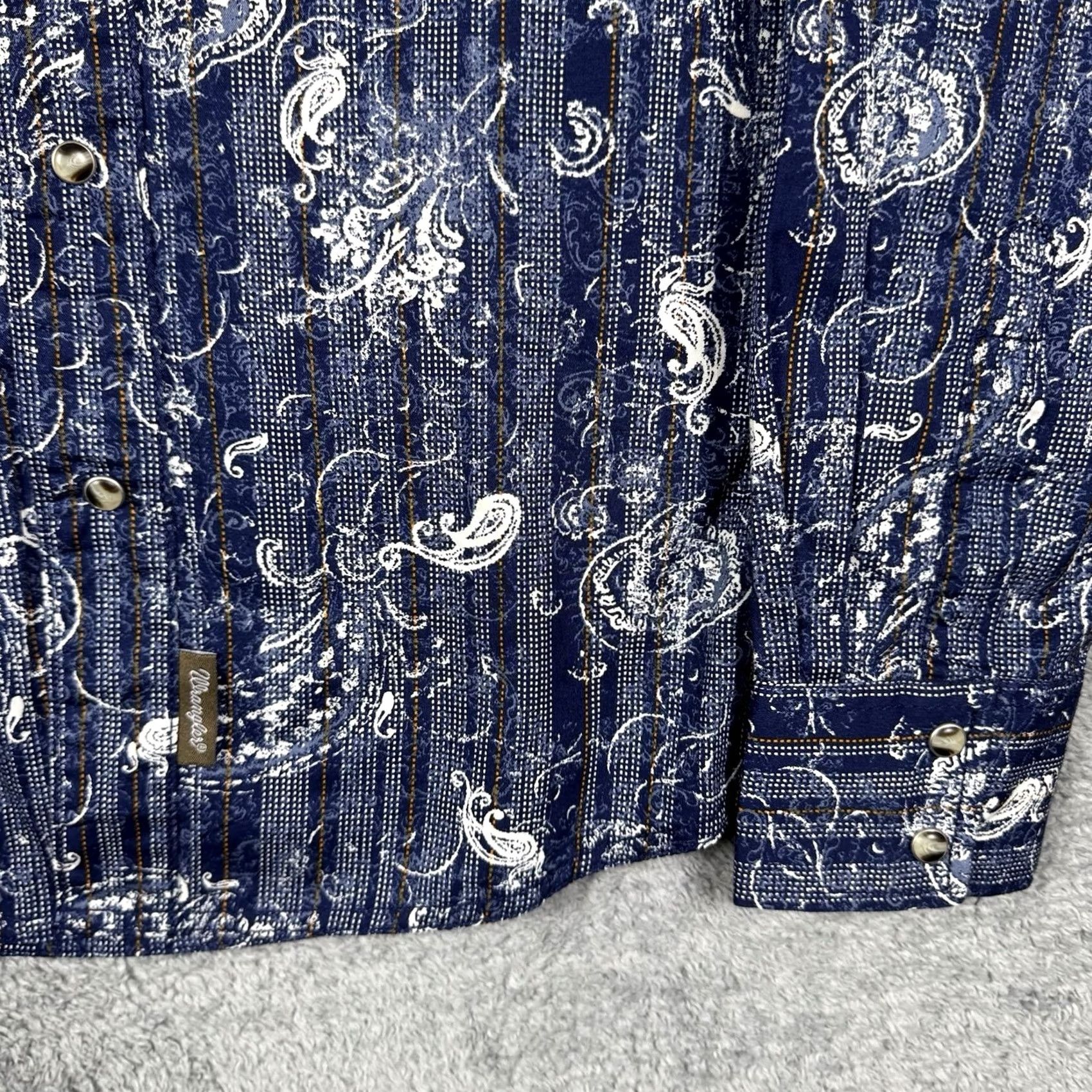 Wrangler VINTAGE Wrangler Retro Premium Shirt Mens M Pearl Snap All Over Print Paisley Western Size US M / EU 48-50 / 2 - 7 Thumbnail