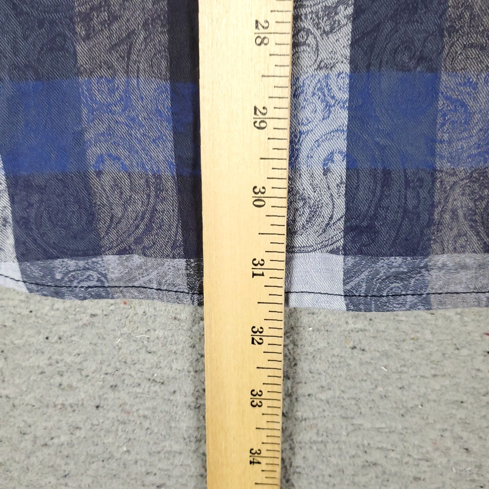 BUGATCHI Bugatchi Uomo Shirt XL Men Blue Plaid Button-Up Long Sleeve Size US XL / EU 56 / 4 - 4 Thumbnail
