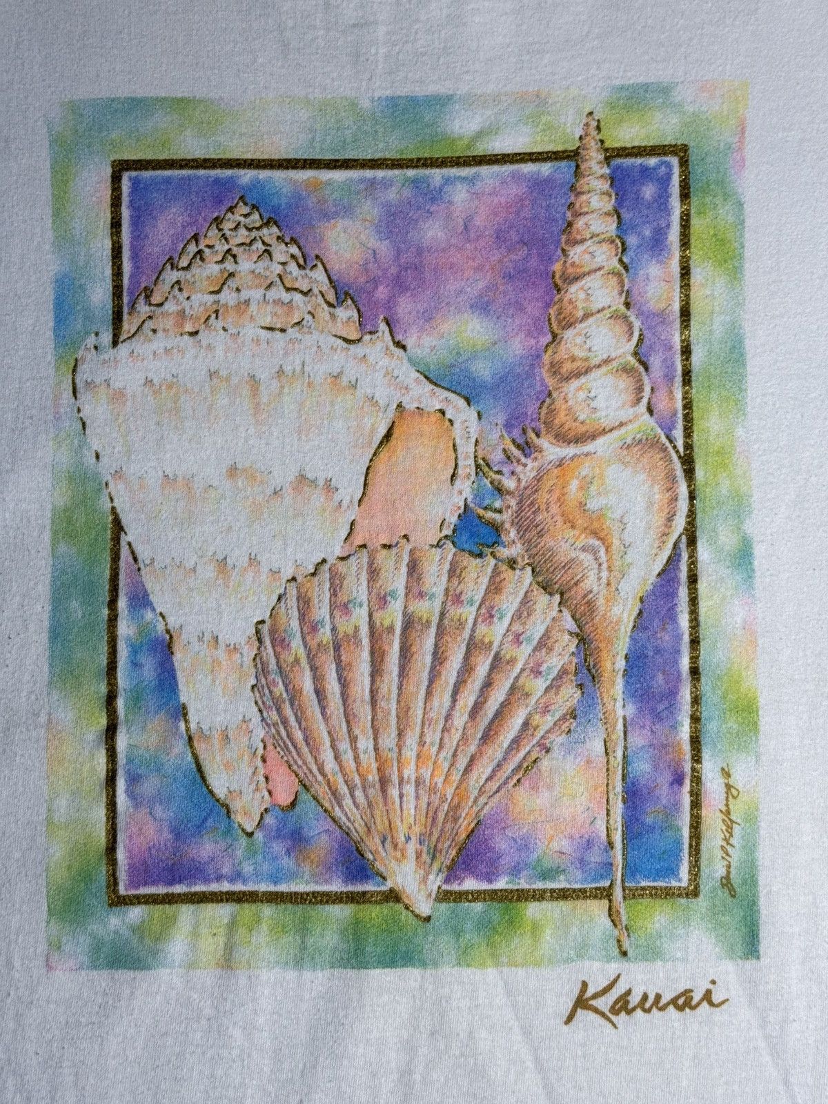 Vintage VINTAGE 1990's Kauai Seashells Tee “Cream” [L] PREOWNED Size US L / EU 52-54 / 3 - 2 Thumbnail