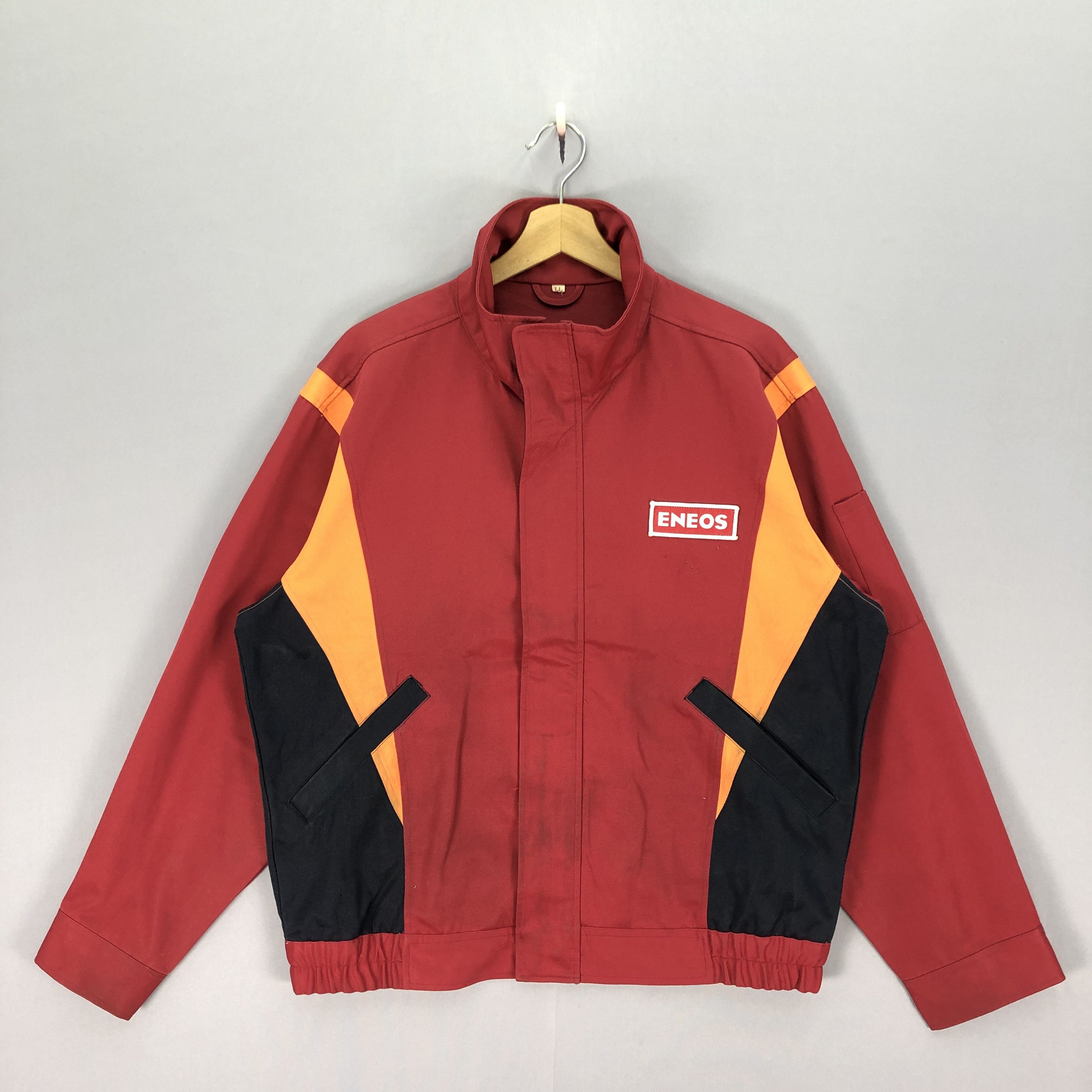 Japanese Brand × Vintage Vintage Eneos Big Logo Full Zipper Racing Workers Jacket Size US XL / EU 56 / 4 - 2 Thumbnail