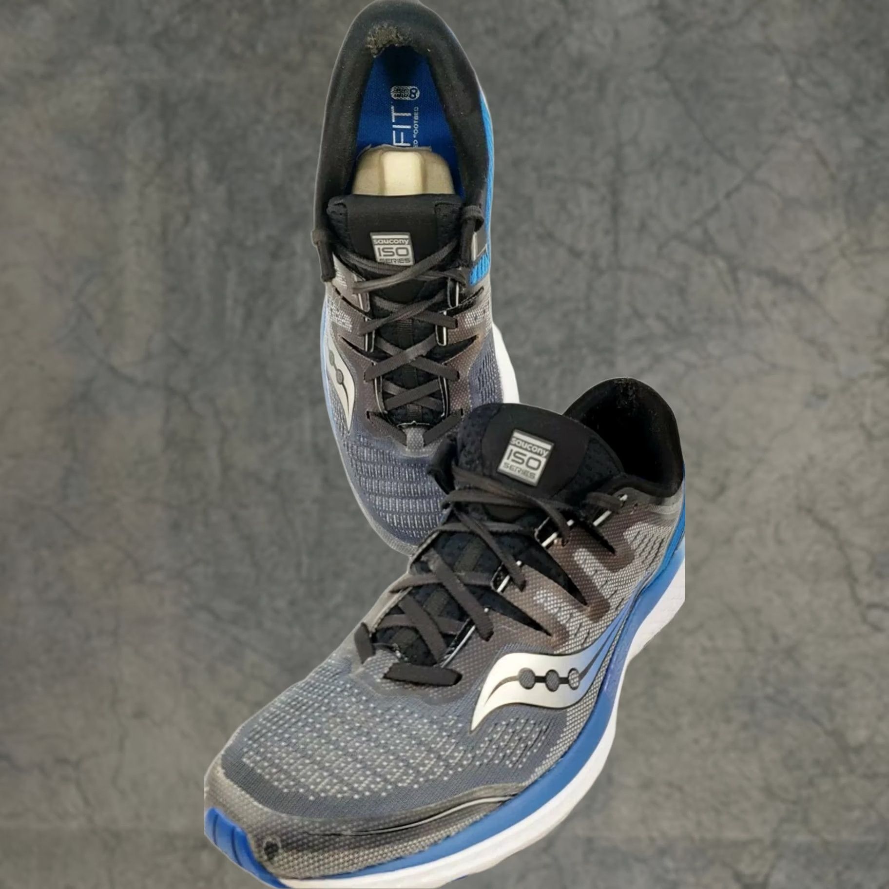 Saucony Saucony Men's Guide ISO 2 Running Shoes Grey Blue Lace Up Low Top 11M Size US L / EU 52-54 / 3 - 1 Thumbnail