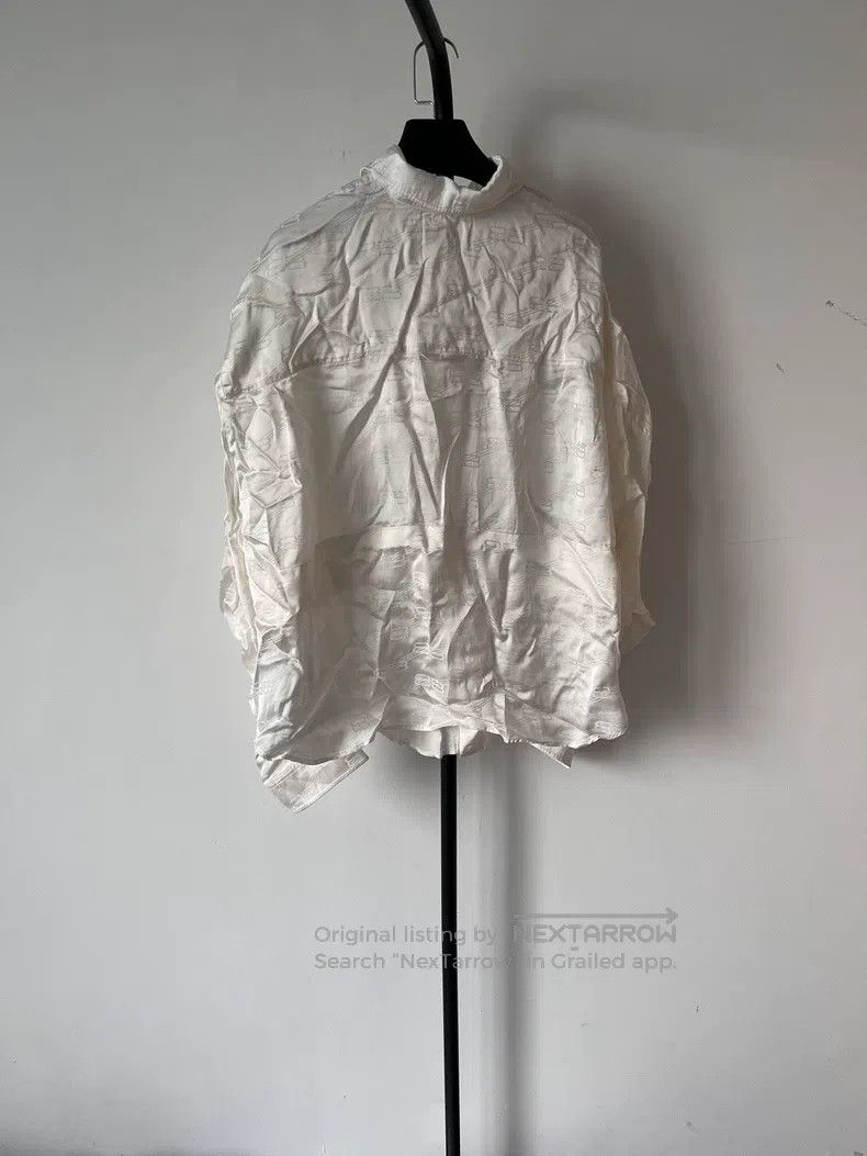 Balenciaga Balenciaga Full Print Logo Long Sleeve Shirt Size S / US 4 / IT 40 - 2 Thumbnail