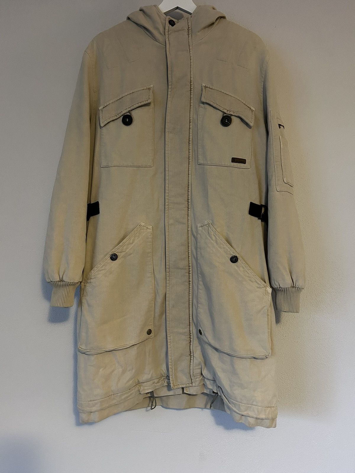 Dolce & Gabbana Dolce & Gabbana Beige Oversized Parka Coat Size US M / EU 48-50 / 2 - 2 Thumbnail
