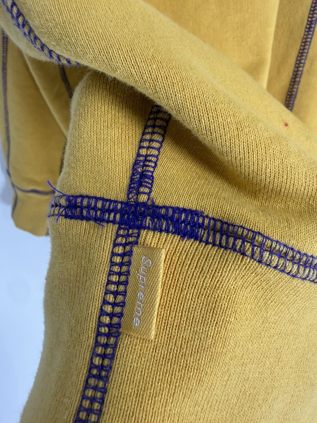Supreme Supreme Contrast Stitch Arc Logo Hoodie – Mustard Yellow Size US L / EU 52-54 / 3 - 3 Thumbnail
