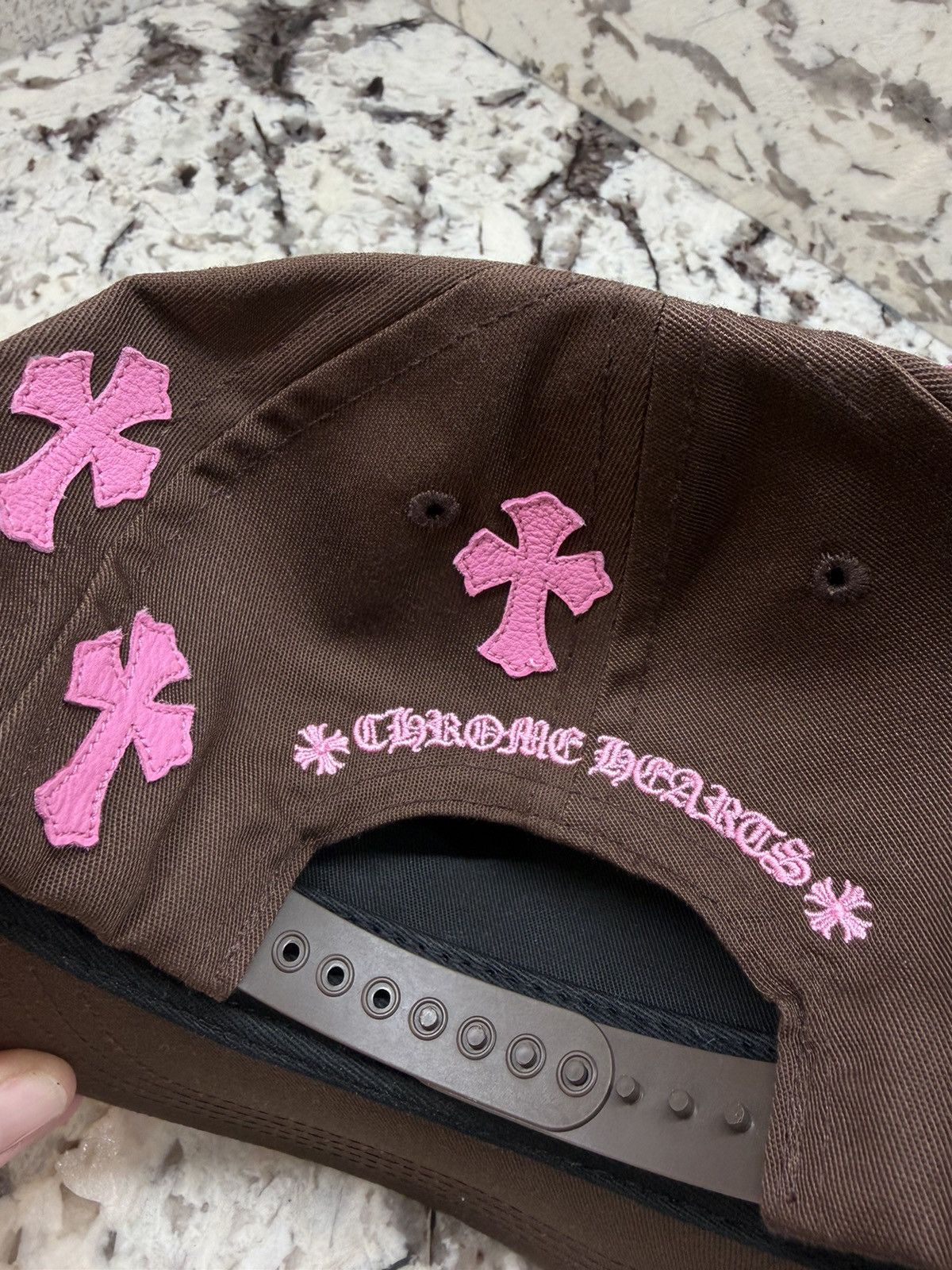 Chrome Hearts Chrome Hearts Cross Patch Hat Brown Pink Baseball Cap Size ONE SIZE - 7 Thumbnail