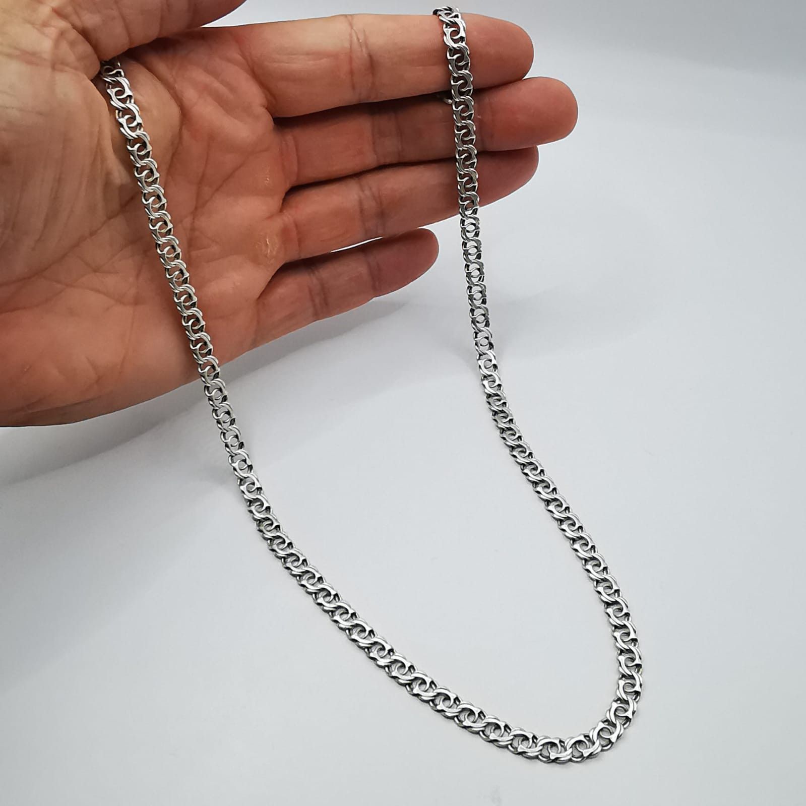 Sterling Silver Vintage Jewelry Chain, 925 Sterling Silver, Signed 20,63g Size ONE SIZE - 5 Thumbnail