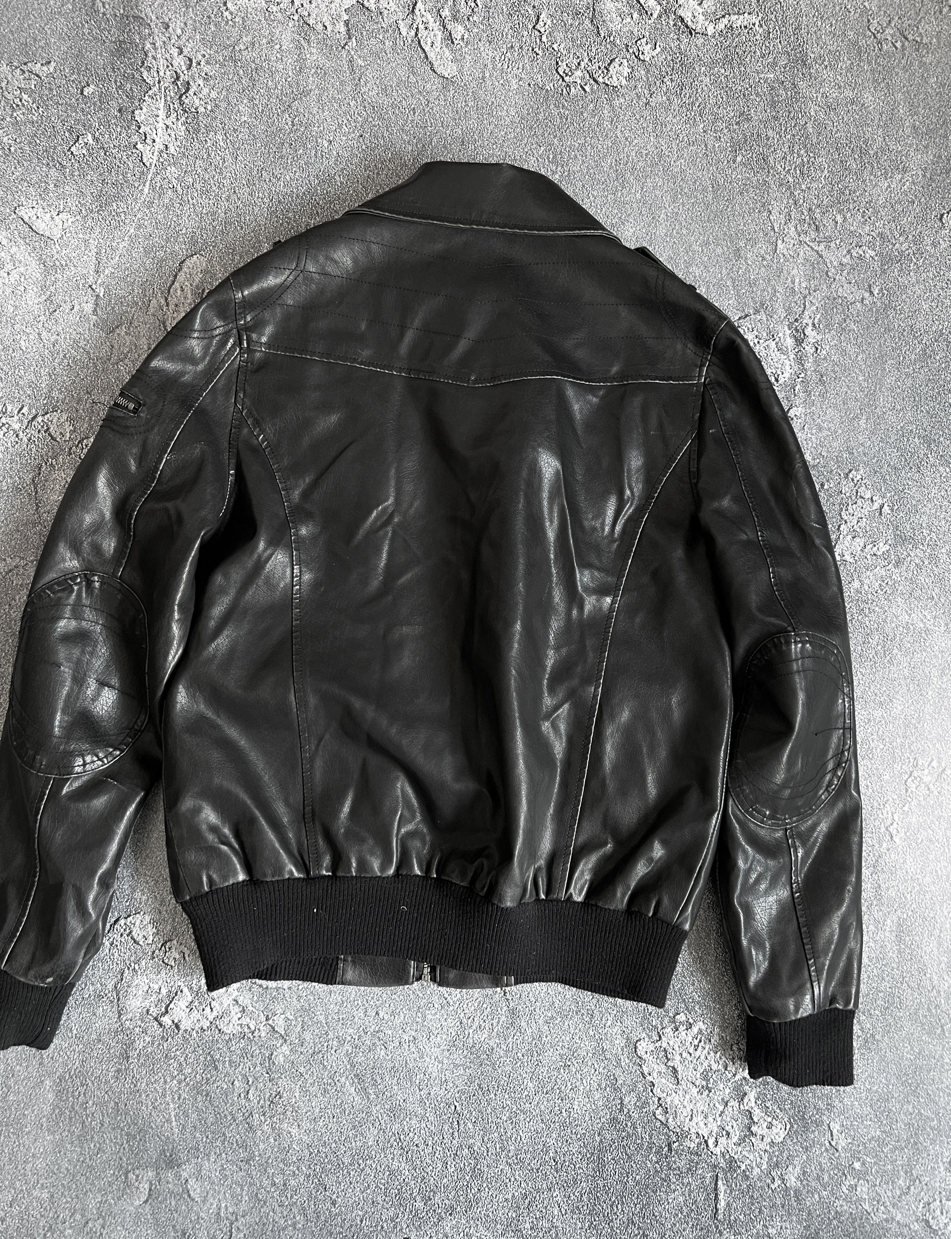 Vintage Leather jacket bomber y2k grunge Size US S / EU 44-46 / 1 - 7 Thumbnail