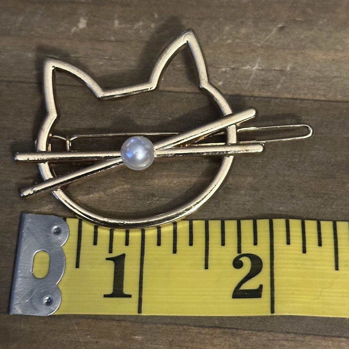 Other Cat face hair barrette Size ONE SIZE - 3 Thumbnail