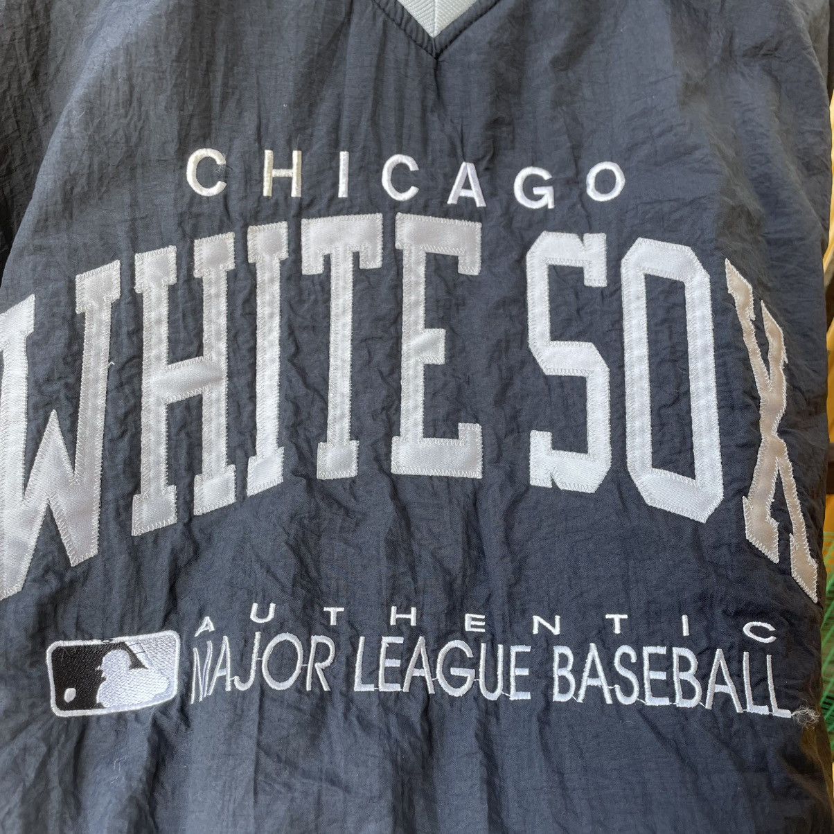MLB × Vintage 🔥Oversize 90s Chicago White Sox Jumper Nylon Light Jacket Size US XXL / EU 58 / 5 - 6 Thumbnail
