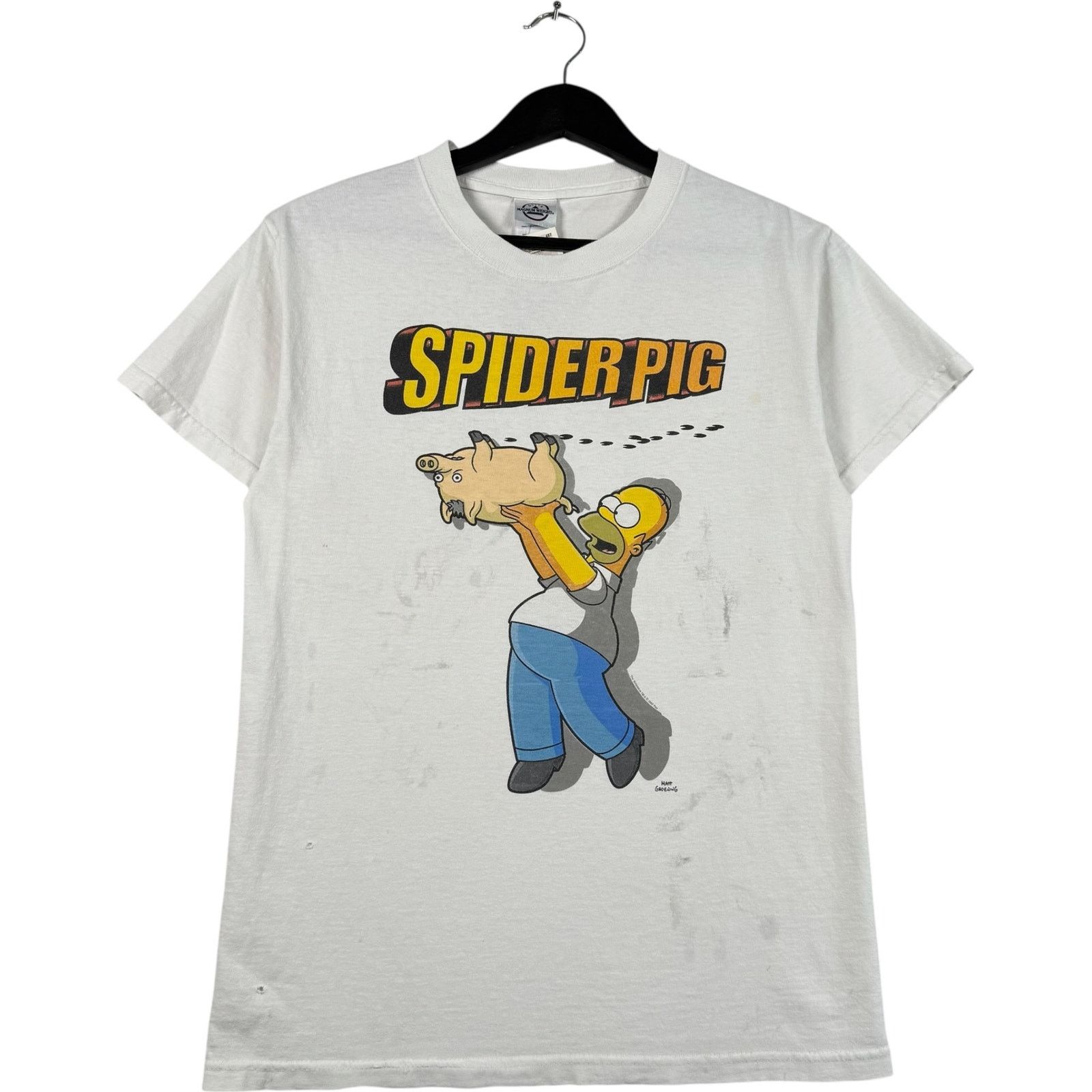 Vintage The Simpsons Spider Pig Spellout T-Shirt Small