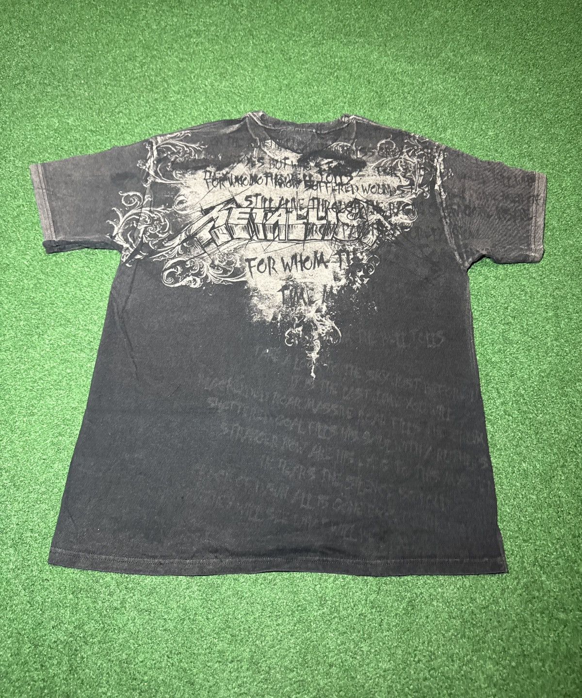 Hanes Metallic Affliction Style Band T Shirt Y2K Vintage Black Size US L / EU 52-54 / 3 - 3 Thumbnail
