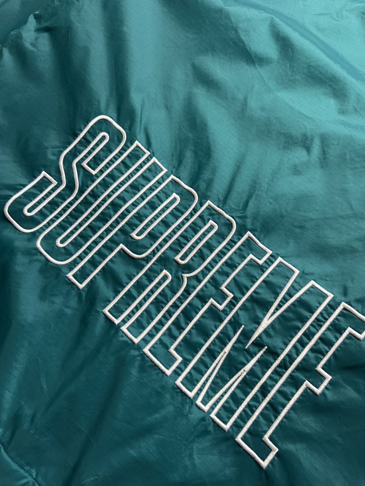 Champion × Supreme SS/18 SUPREME x CHAMPION PULLOVER PARKA JACKET TEAL SIZE M Size US M / EU 48-50 / 2 - 20 Thumbnail