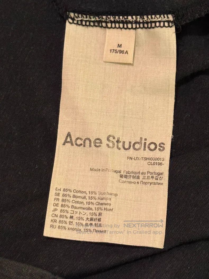 Acne Studios Acne Studios 1996 Series Letter Print Short Sleeve T-Shirt Size US M / EU 48-50 / 2 - 3 Thumbnail