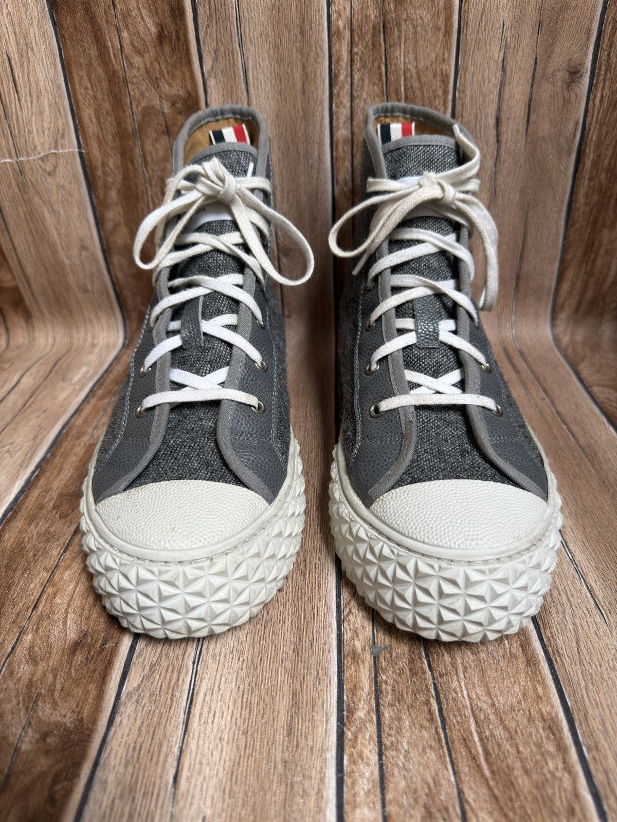 Thom Browne Grey collegiate sneaker Size US 10 / EU 43 - 4 Thumbnail