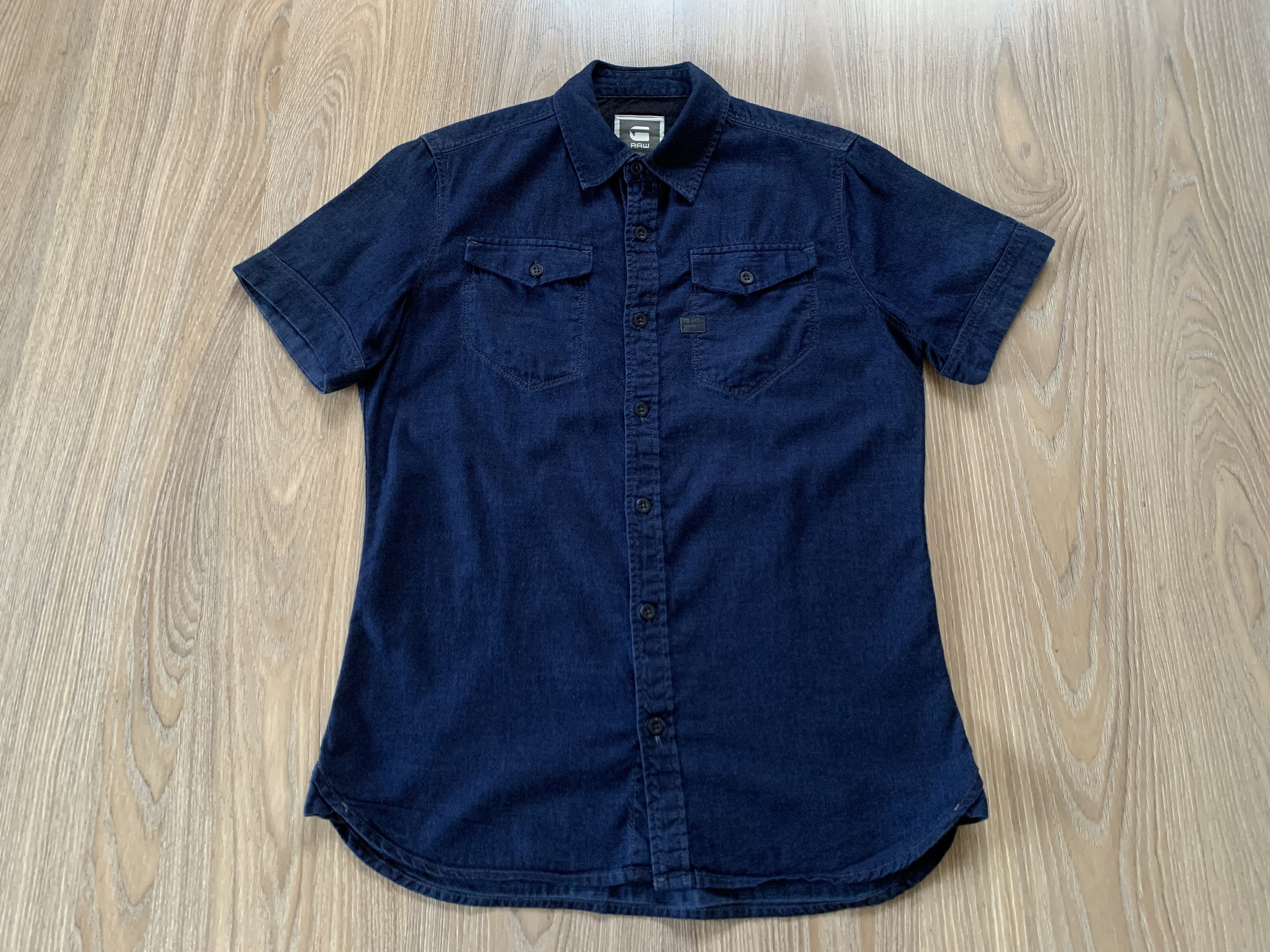 G-Star Vintage G-Star Raw Blue Pocket Shirt Size US M / EU 48-50 / 2 - 2 Thumbnail
