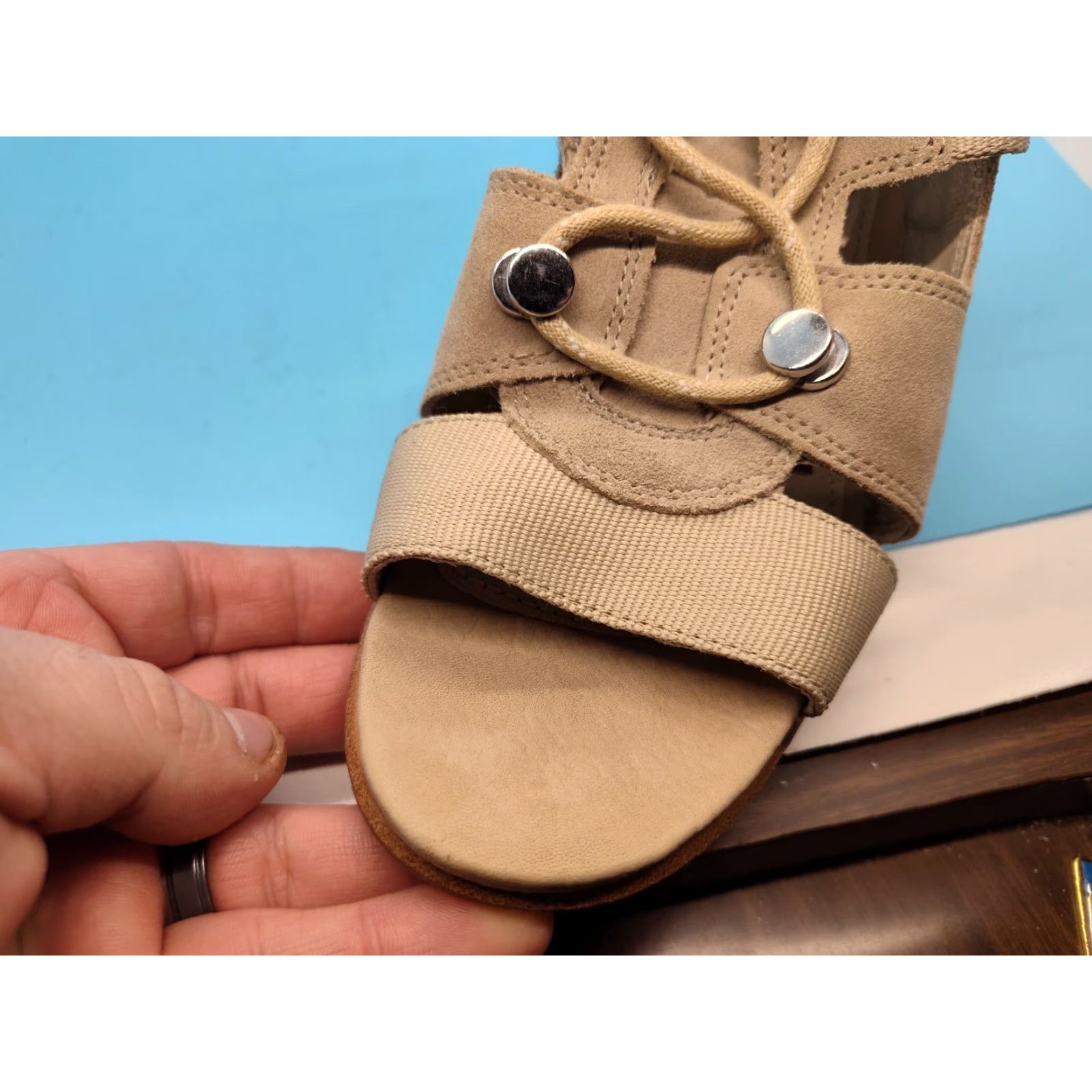 SOREL VINTAGE Sorel Women’s Sandal Kid Adult Size 9.5 Beige Suede Casual Summer Spring Fall Size US 7.5 / IT 37.5 - 5 Thumbnail