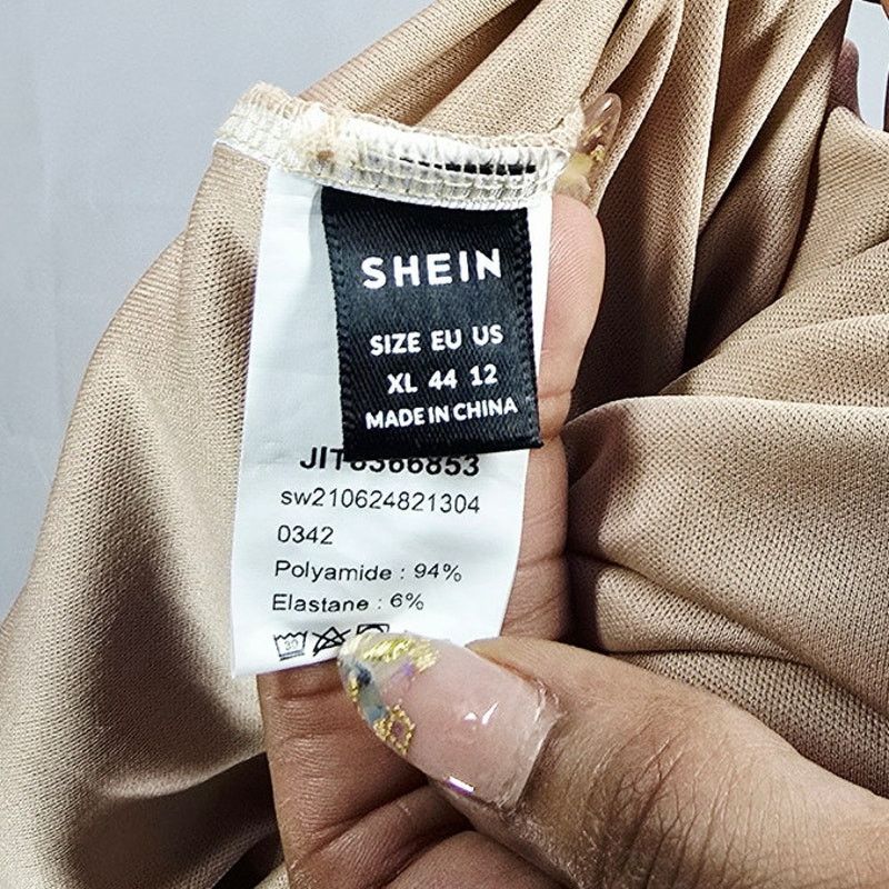 Shein Shein Nude Ruched Off-Shoulder Bodycon Dress Size XL Size XL / US 12-14 / IT 48-50 - 9 Thumbnail