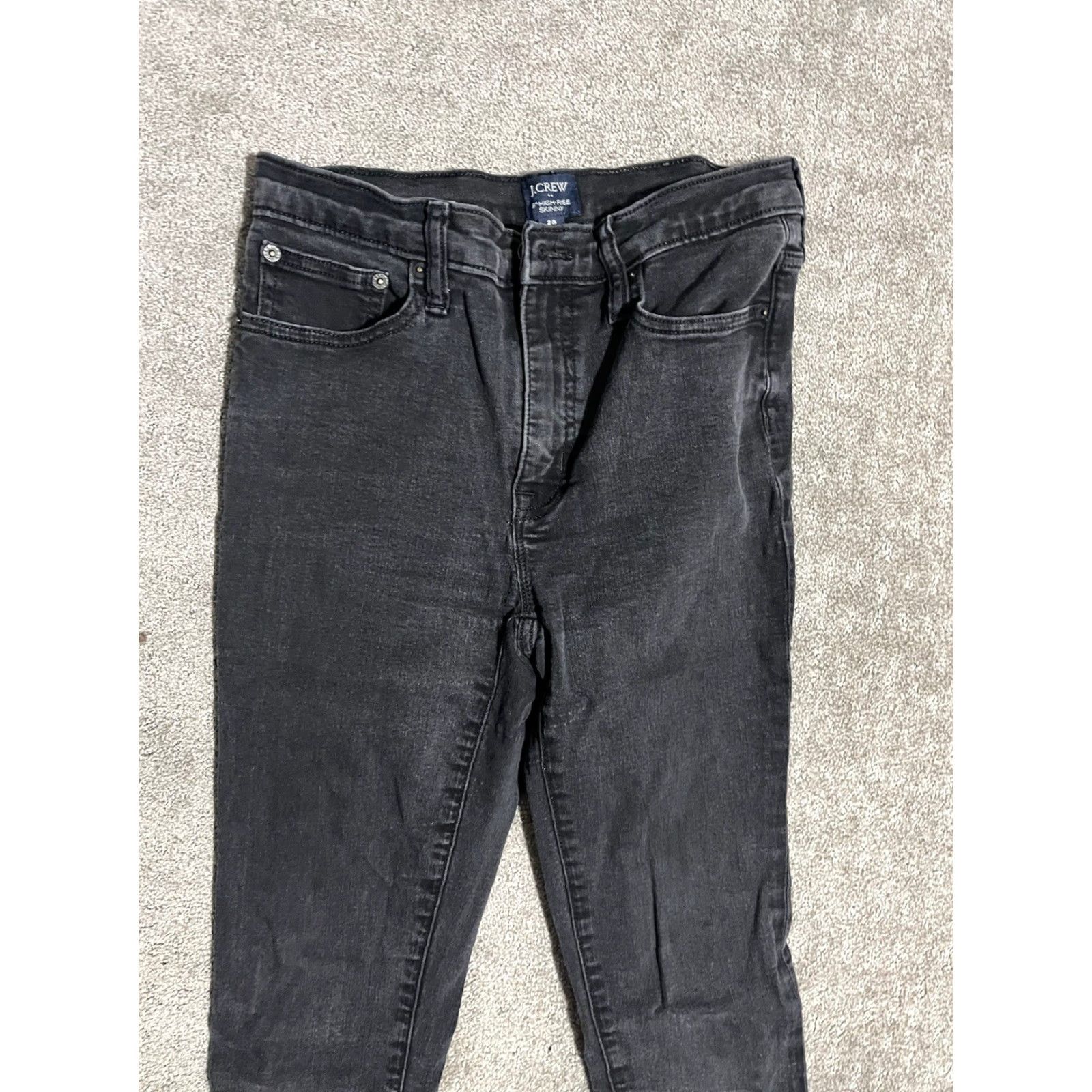 J.Crew J.CREW Jeans Women 9” High-Rise Skinny Black Size 28 Denim Cotton Blend 5-Pocket Womens Size 28" / US 6 / IT 42 - 2 Thumbnail