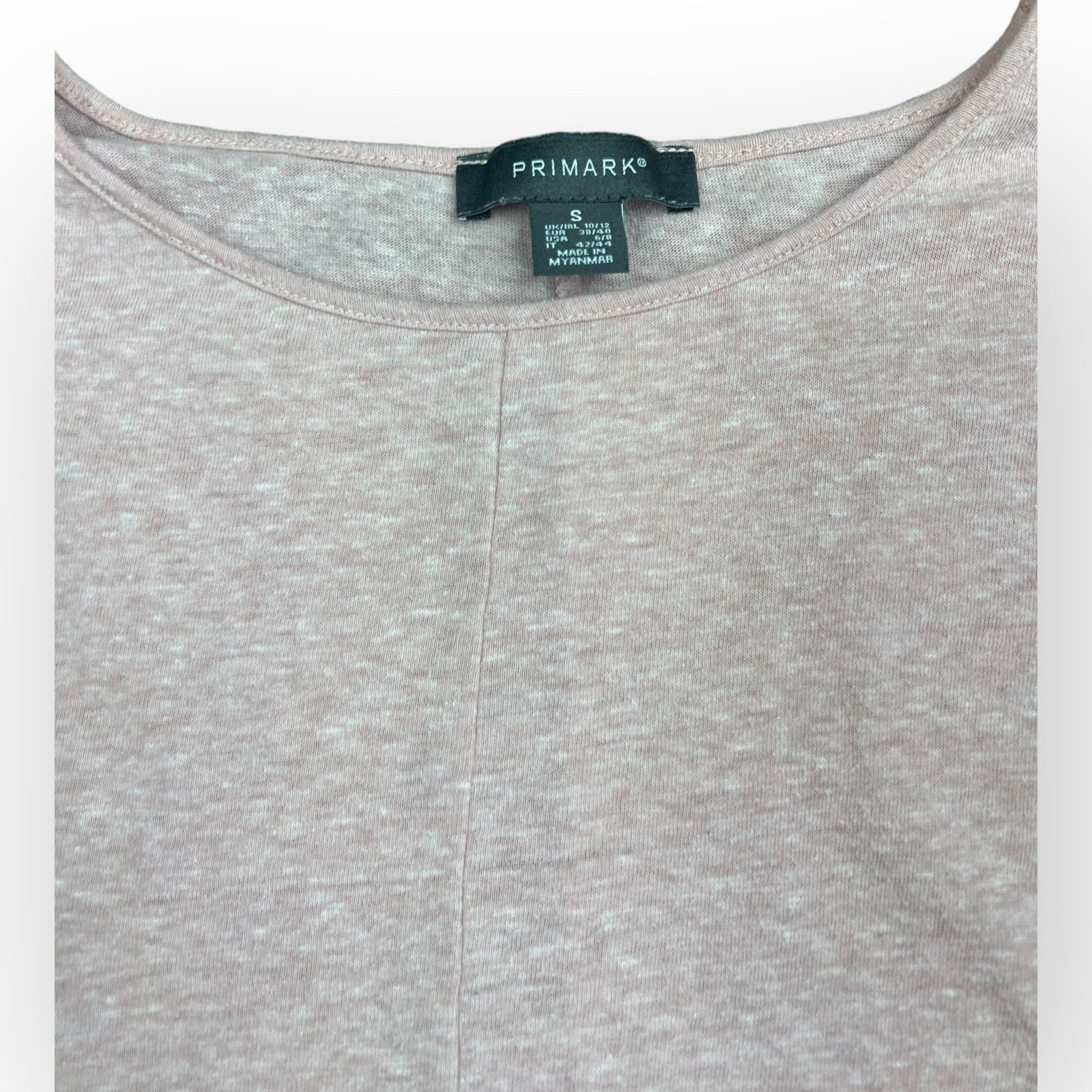 Vintage Primark Light Pink Front Tie Relaxed Tee | Casual T-Shirt Size S / US 4 / IT 40 - 10 Thumbnail