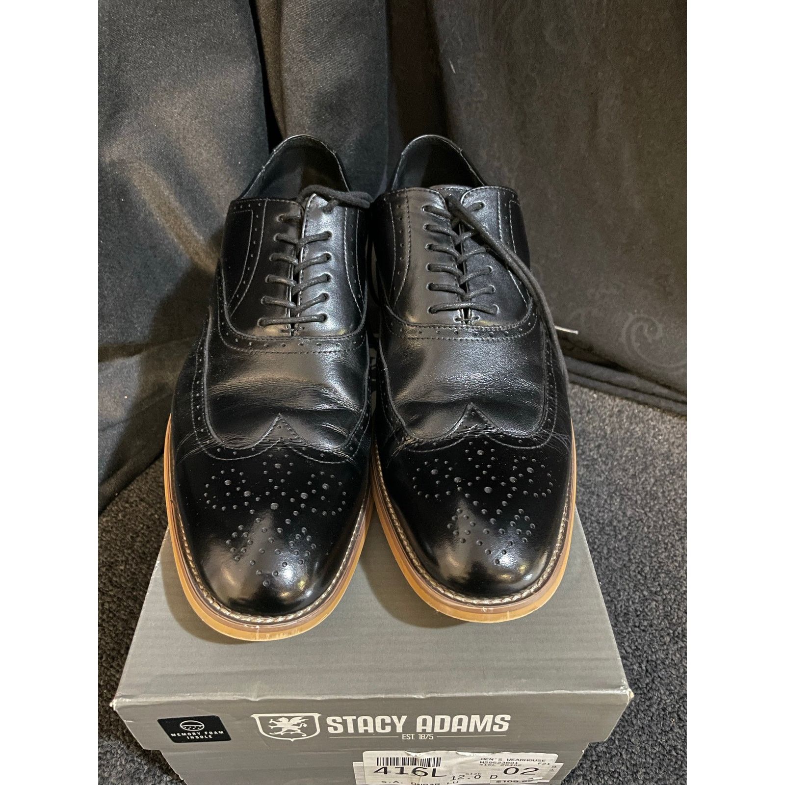 Stacy Adams Stacy Adams Dunbar Wingtip Oxford Dress Shoe Men’s 12M Size US 12 / EU 45 - 1 Thumbnail