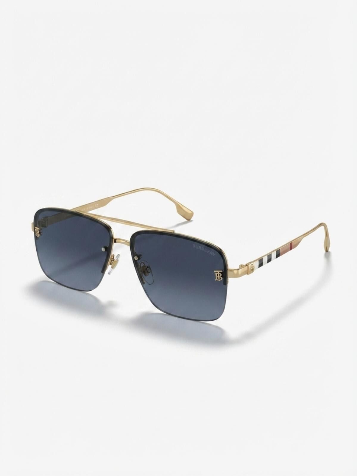 Burberry Burberry - Square Gradient Lens Sunglasses with Gold Frame Size ONE SIZE - 1 Thumbnail