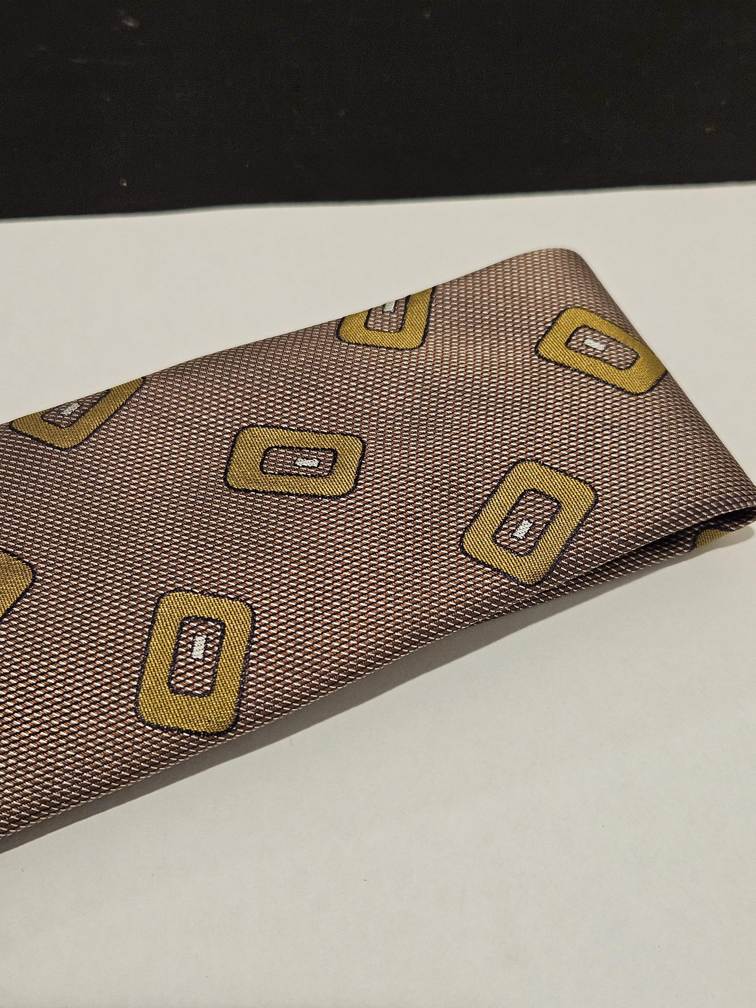 Other BLICK Necktie Silk Brown Patterned (Made in Italy) Size ONE SIZE - 3 Thumbnail