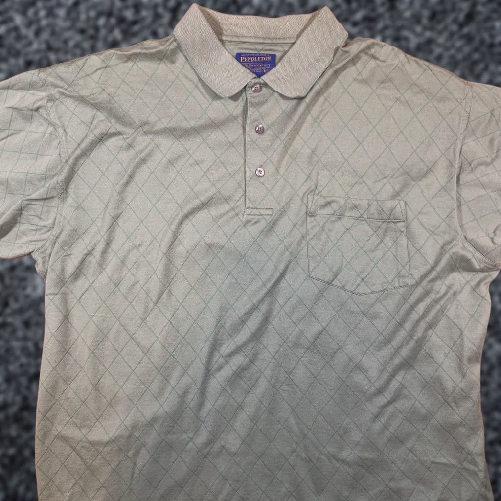 Pendleton Pendleton Polo Shirt Men XXL Green Geometric Mercerized Cotton Golf Short Sleeve Modern Classic Polo Shirt Mens Size US XXL / EU 58 / 5 - 1 Thumbnail