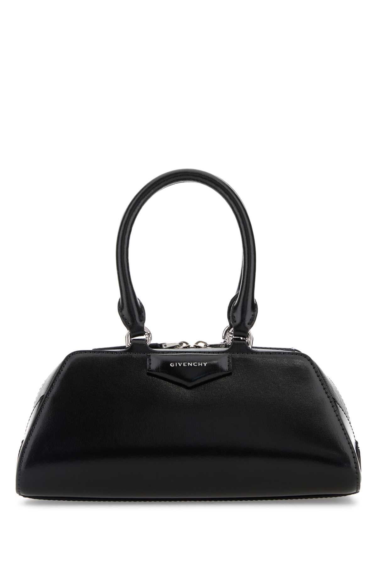Givenchy Black Leather Mini Antigona East-West Handbag Size ONE SIZE - 1 Thumbnail