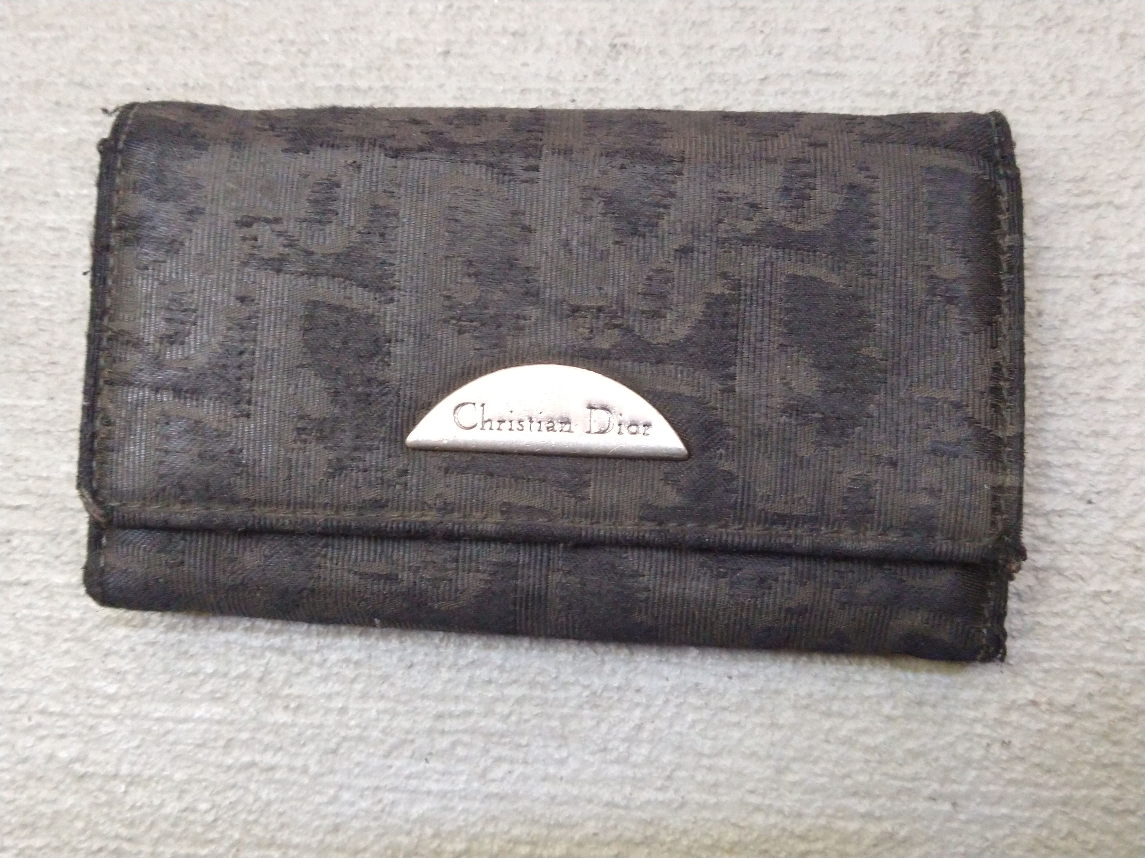 Christian Dior Monsieur Christian Dior Wallet Black Canvas Nylon Leather Monogram Size ONE SIZE - 3 Thumbnail