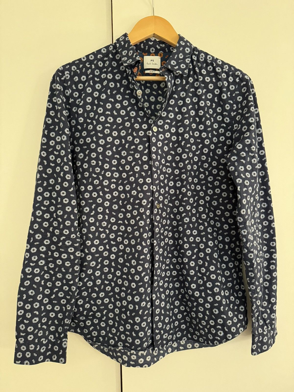 Paul Smith Paul Smith Floral Navy Blue Shirt Size M Size US M / EU 48-50 / 2 - 2 Thumbnail